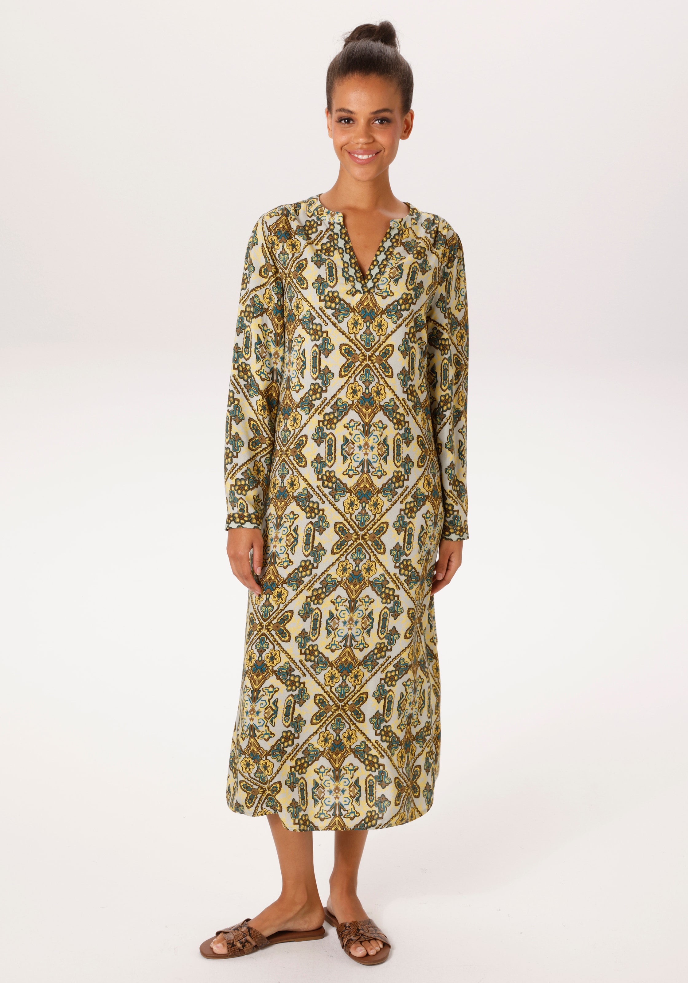 Aniston CASUAL Robe chemisier mit extravagantem, grafischen Druck - NEUE KOLLEKTION