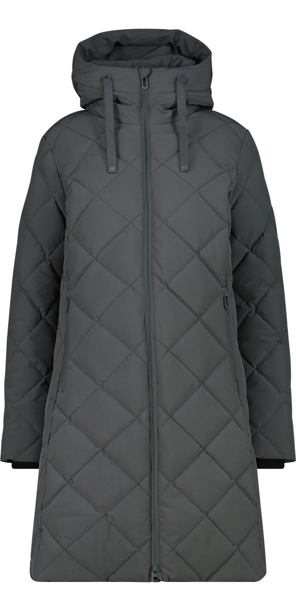 CMP Manteau matelassé »WOMAN COAT FIX HOOD« avec capuche, style sportif, doublure en polyester