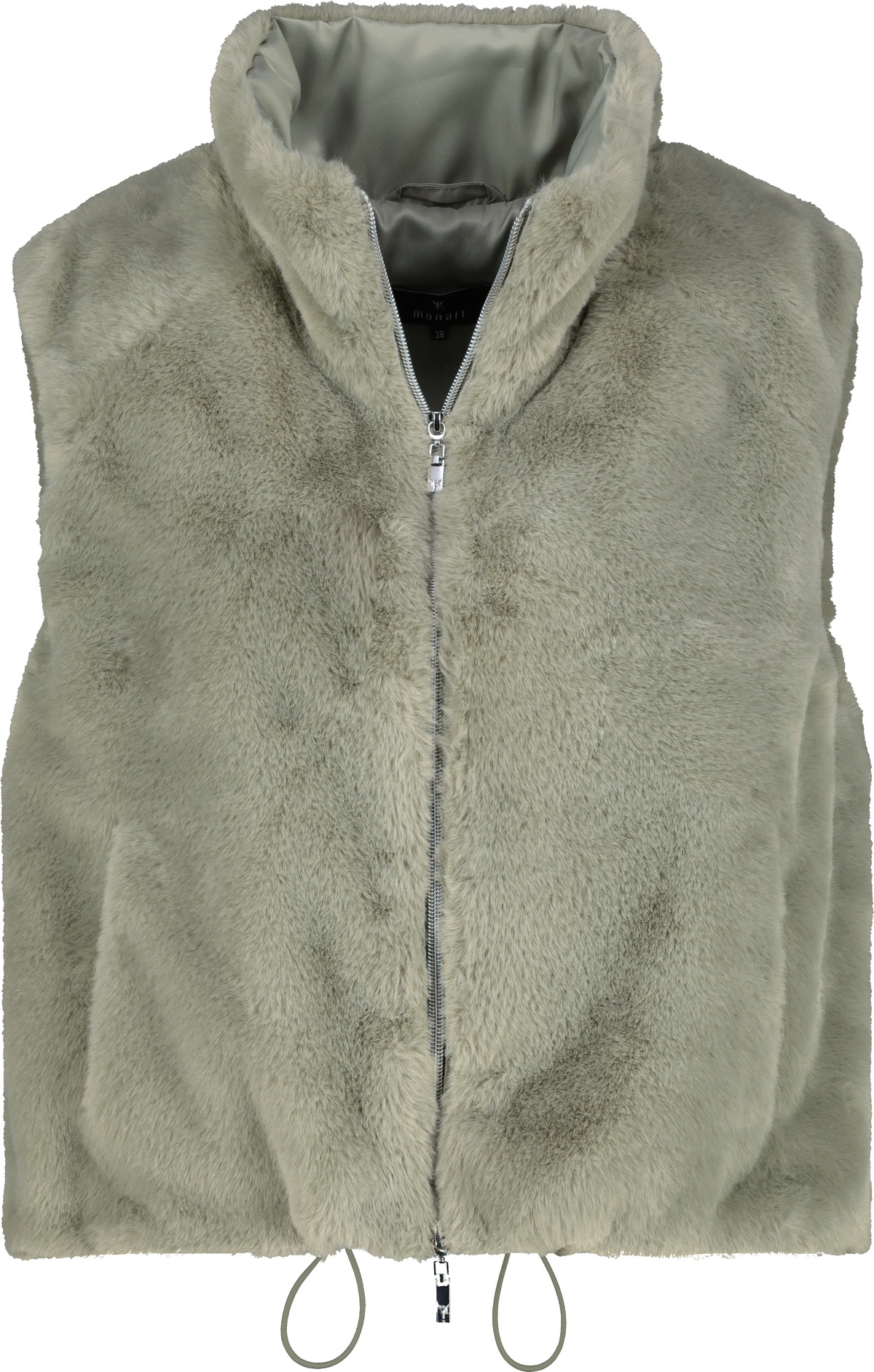 Monari Gilet en imitation fourrure »Weste fake fur« Regular fit, mit Rundhalsausschnitt