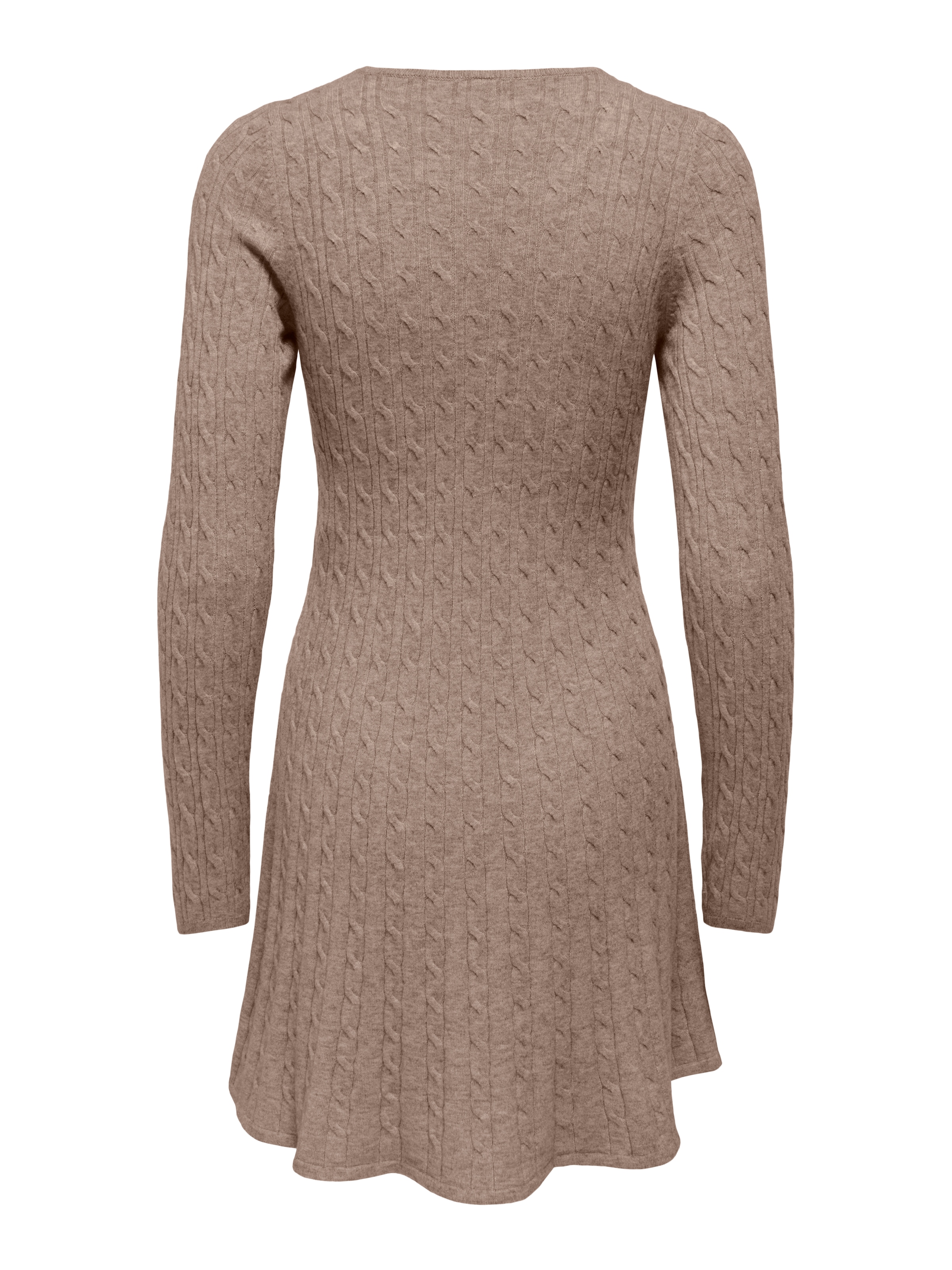 ONLY Robe en tricot »ONLIBI LS O-NECK CABLE DRESS CC KNT« mélange viscose, coupe régulière