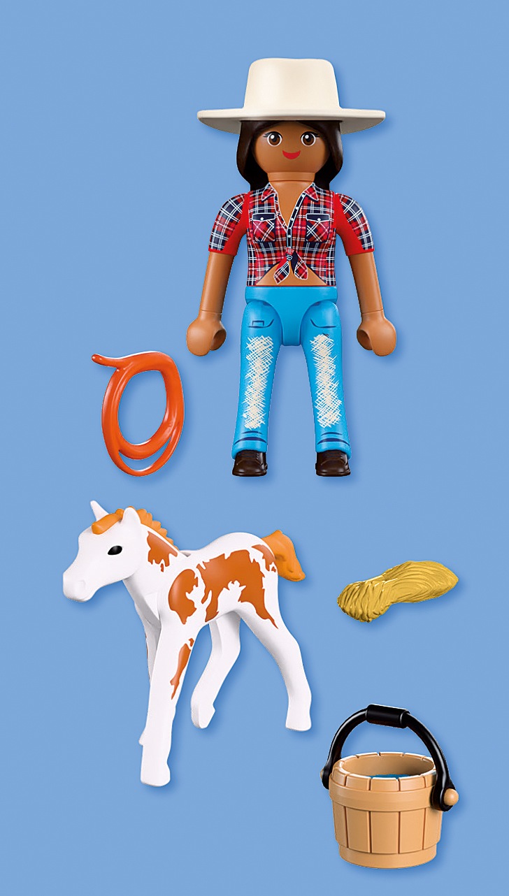Playmobil® Konstruktions-Spielset »DuoPack Reiterin mit Fohlen (72026), I Love Horses«