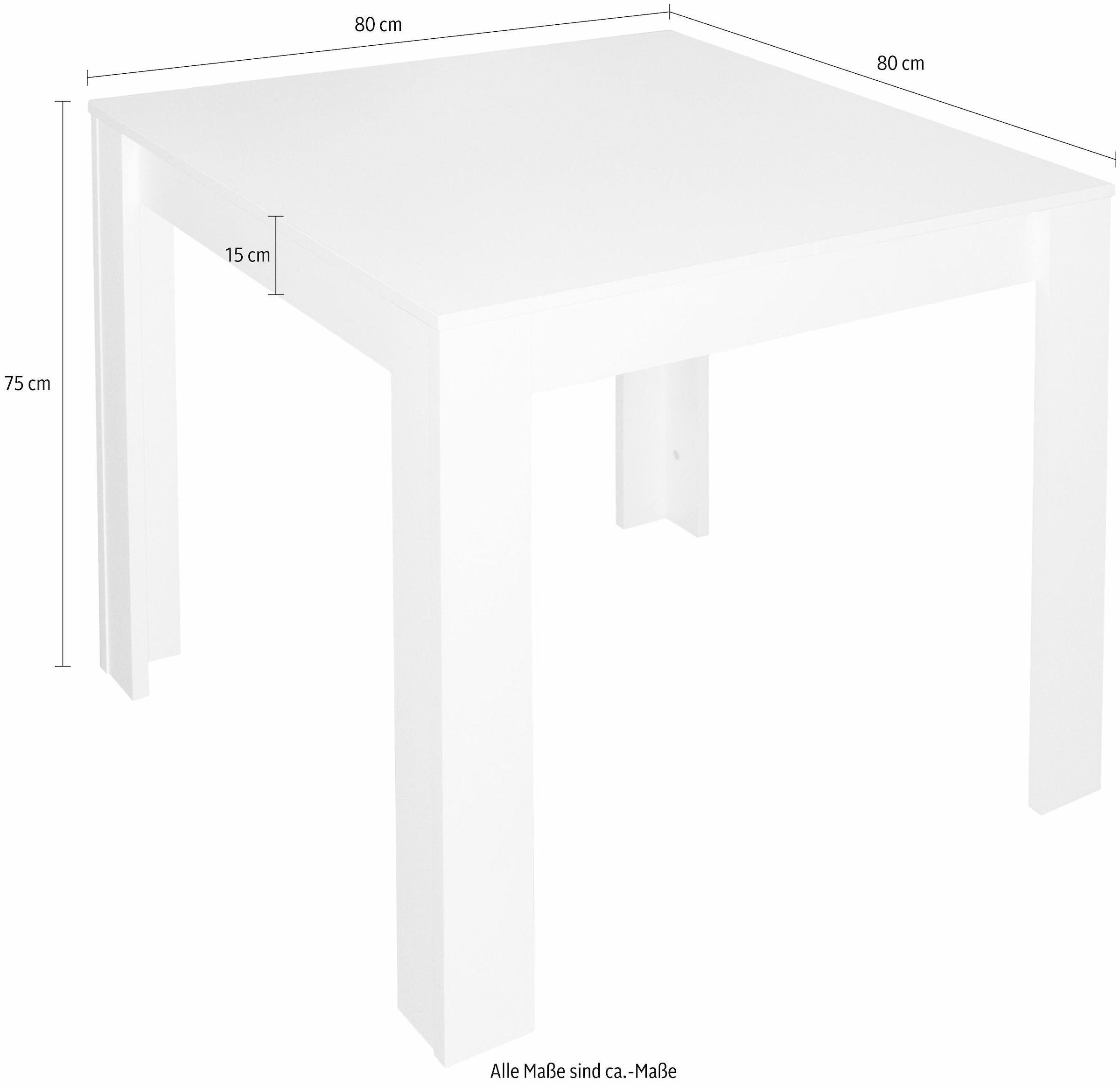 Mäusbacher Esstisch Breite 80/110/120 cm mit Auszug