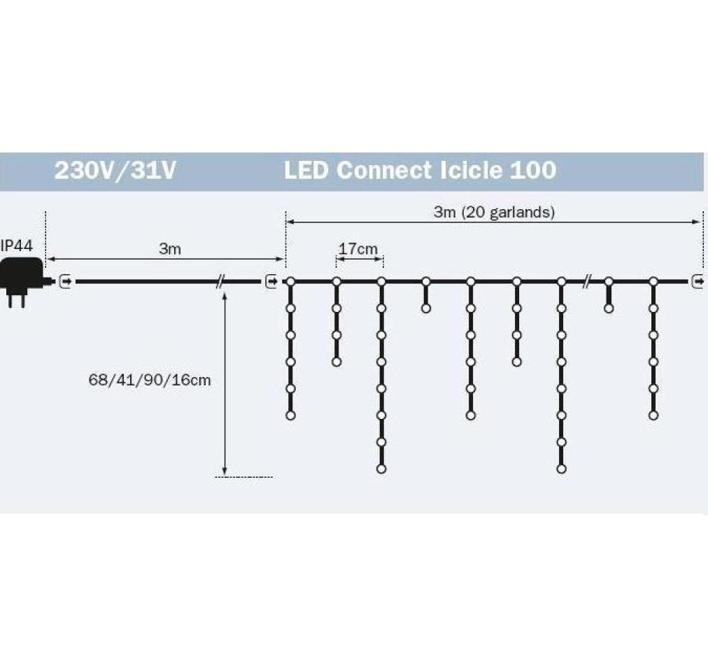 STT Lichtervorhang »Starterkit-Syste« 100 Stk.-flammig
