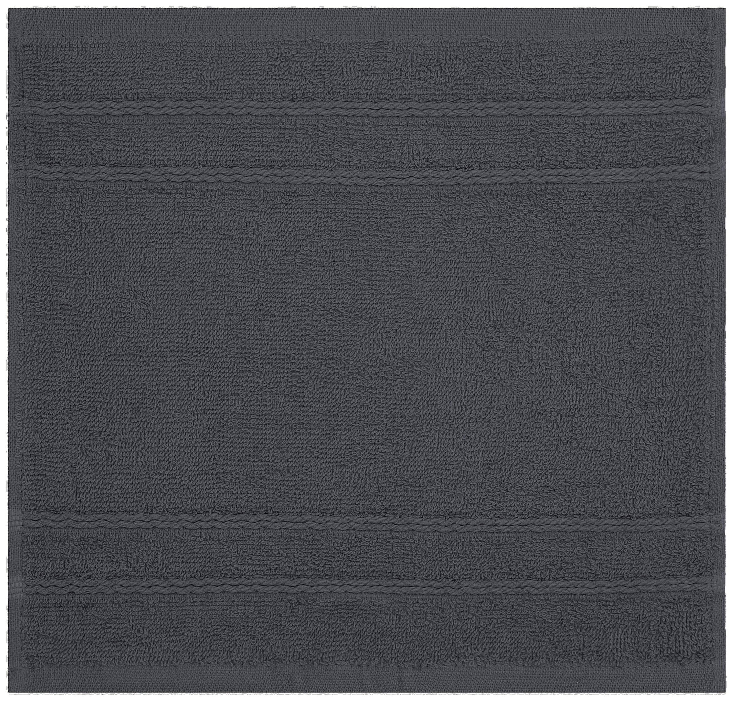 GOODproduct Set de serviettes »Inga, 3 Qualitäten, Duschtücher, Handtücher, Gästetücher, Seiftücher« 10 Frottee en feutre Serviettes avec bordure fine, 100% coton