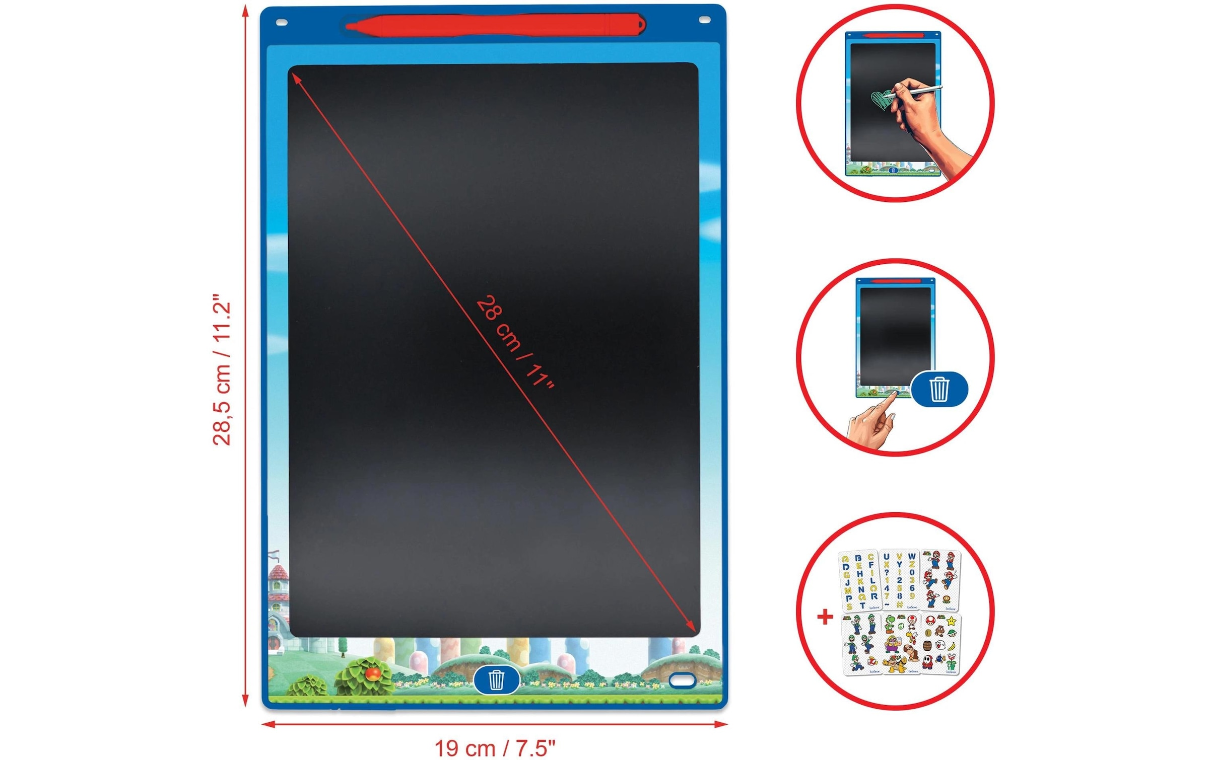 Lexibook® Tableau noir »Bluey 11 Super Mario«