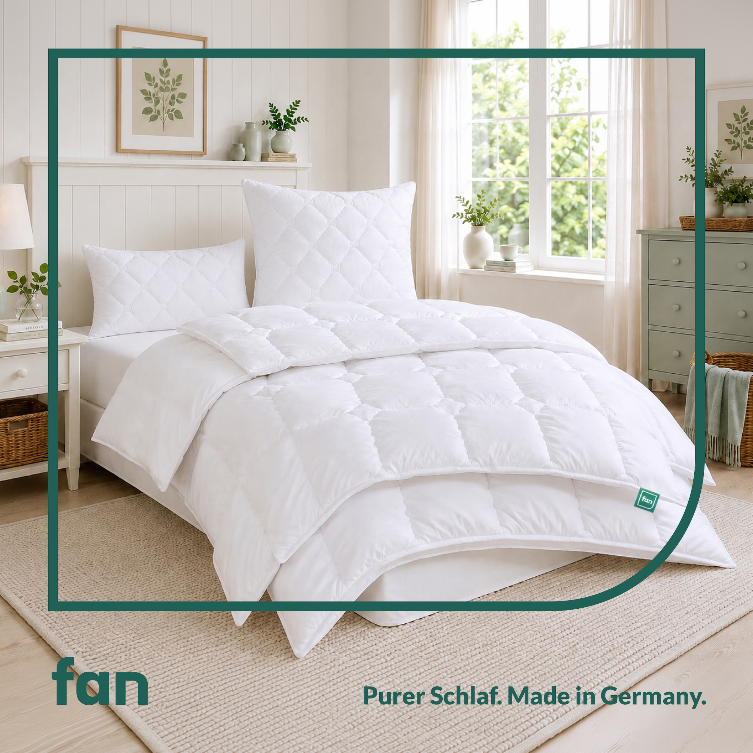 fan Microfaserkissen »Kansas, mit Baumwollbezug und Reissverschluss« Füllung: 100% Microfaser 1 Stk. tlg. in 40x80 oder 80x80 cm, Kopfkissen aus Microfaser, Made in Germany