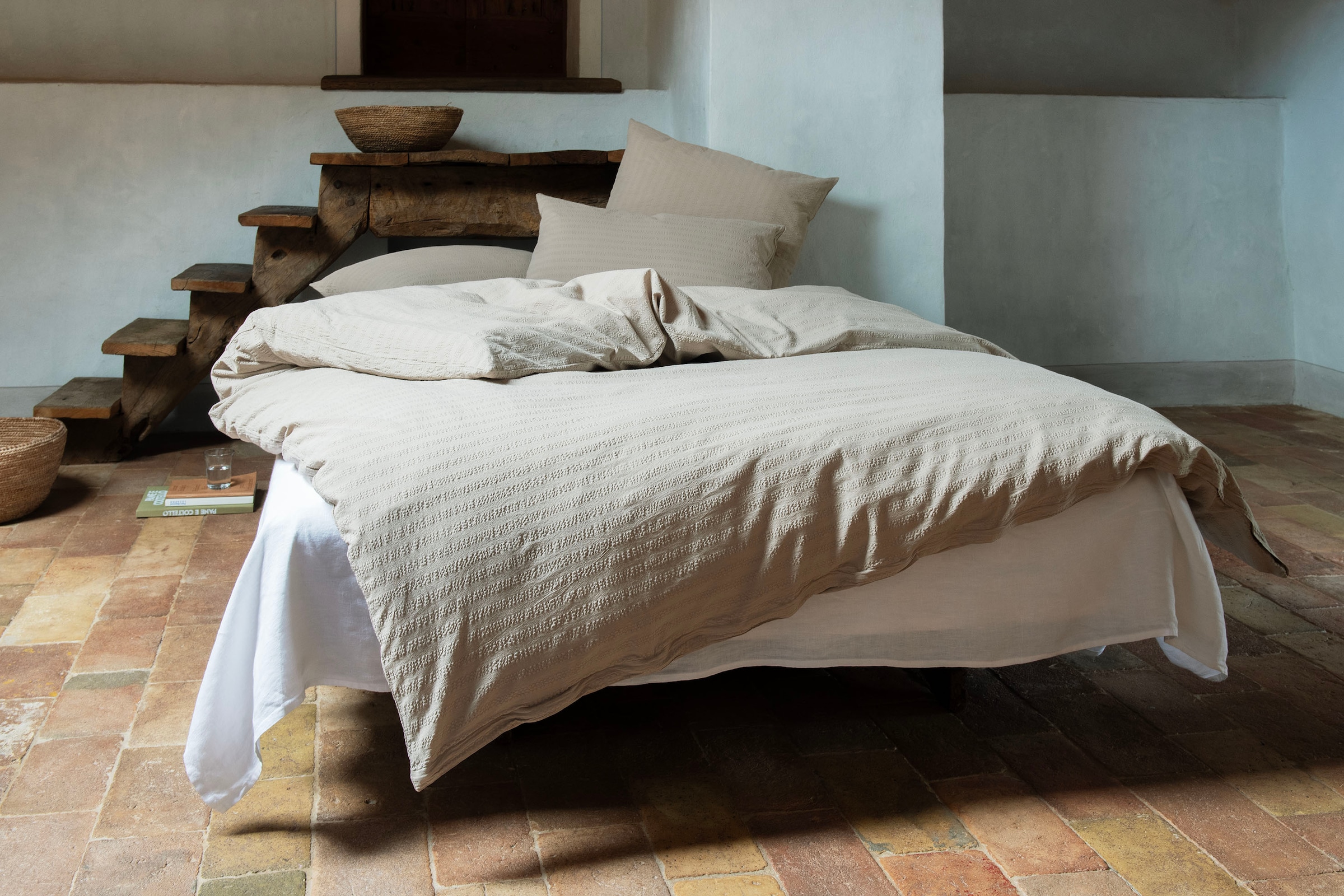 Journey Living Housse de couette »Kemeri, Bio-Baumwoll-Seersucker« Gewaschen