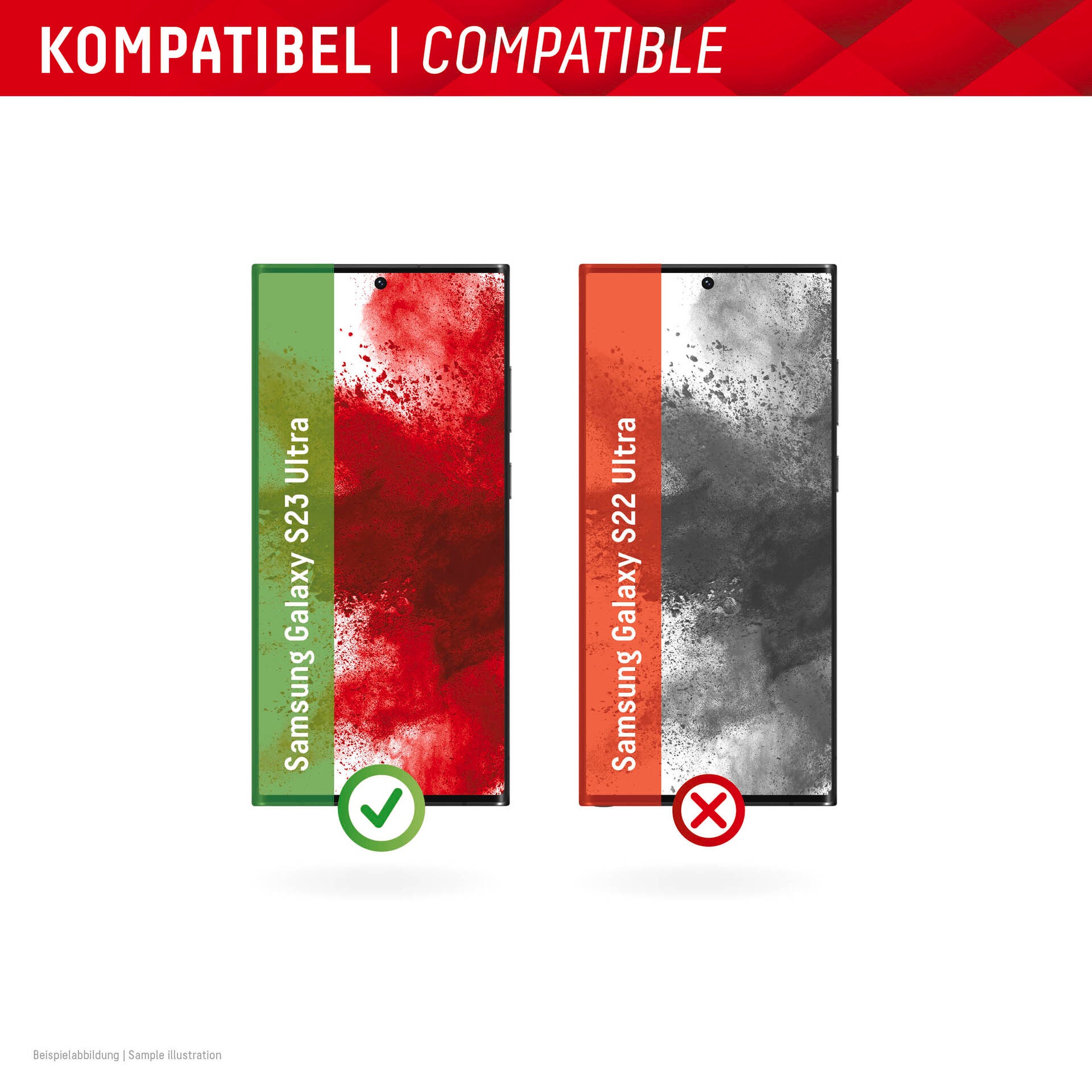 Displex Verre de protection d'écran »Real Glass 3D Screen Protection« für Samsung Galaxy S23 Ultra Displayschutzfolie, Schutzfolie, Bildschirmschutz, kratz- & stossfest