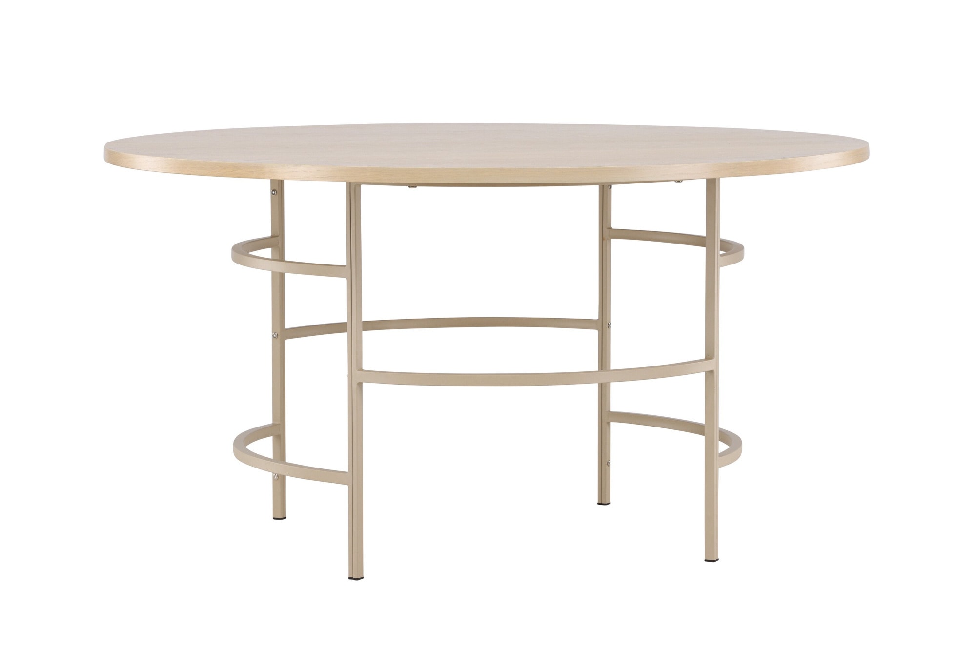 Venture Home Esstisch »Copenhagen, runder Esstisch Ø 140 cm in skandinavischer Eleganz« Esszimmertisch, MDF, Metallbeine, rund, geräumig, kontrastreich