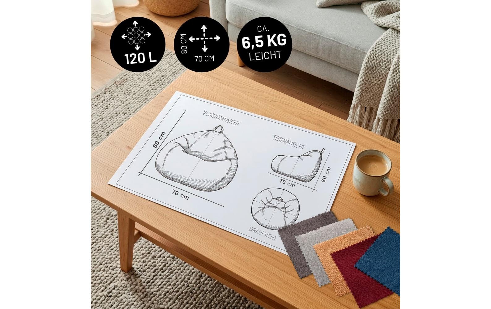 Lumaland Pouf »Lumaland Sitzsack Comfort 120 l «