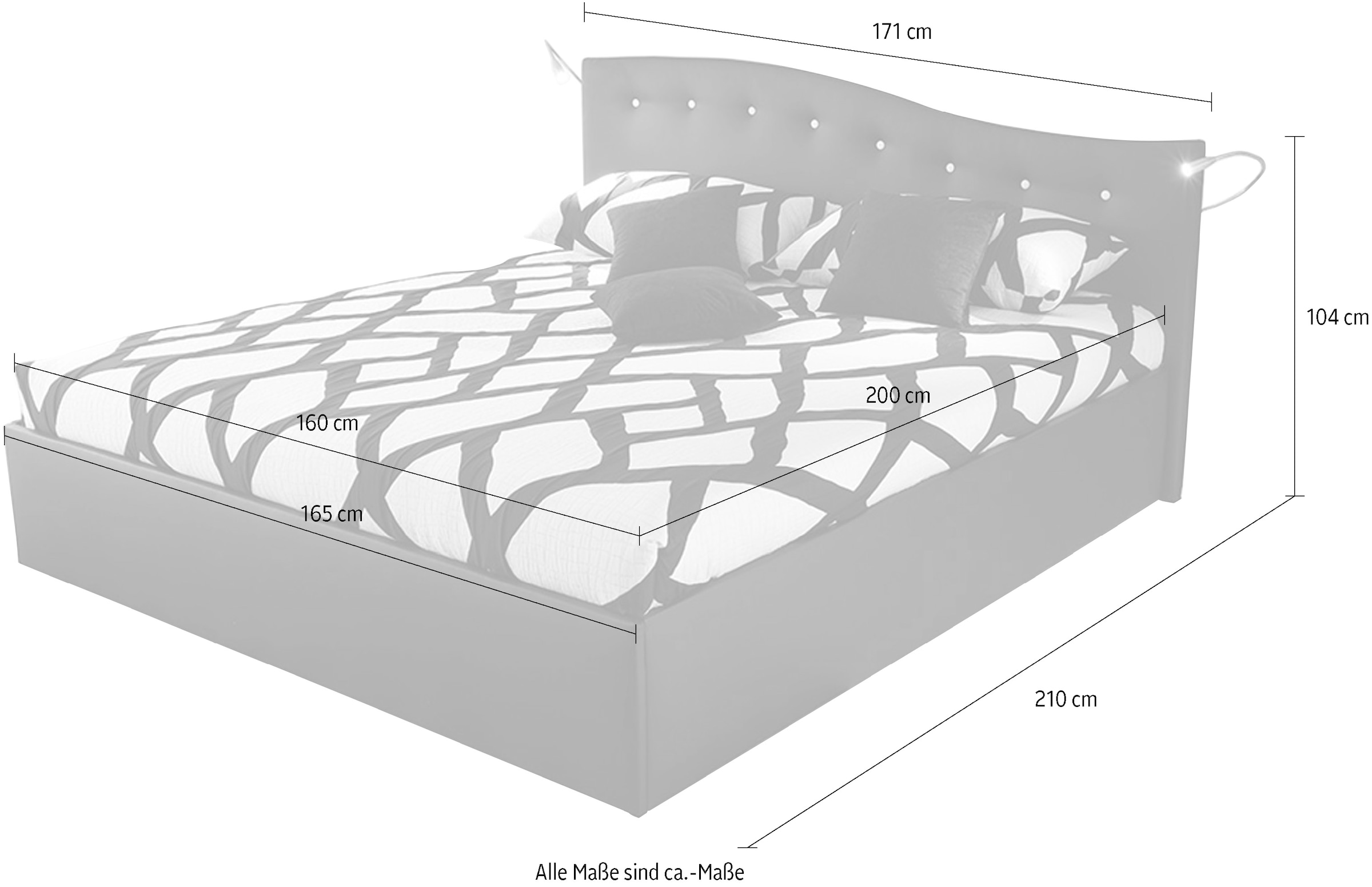 Westfalia Schlafkomfort Lit rembourré »Castello in verschiedenen Härtegraden und Grössen«