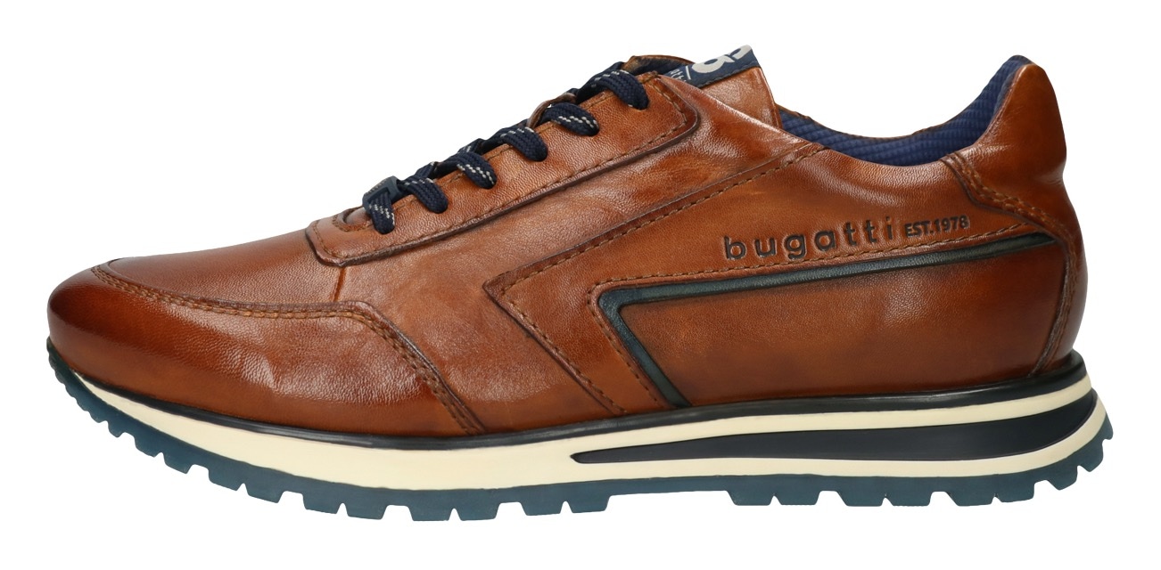 bugatti Sneaker  mit seitlichem Logoprägung, Freizeitschuh, Halbschuh, Schnürschuh