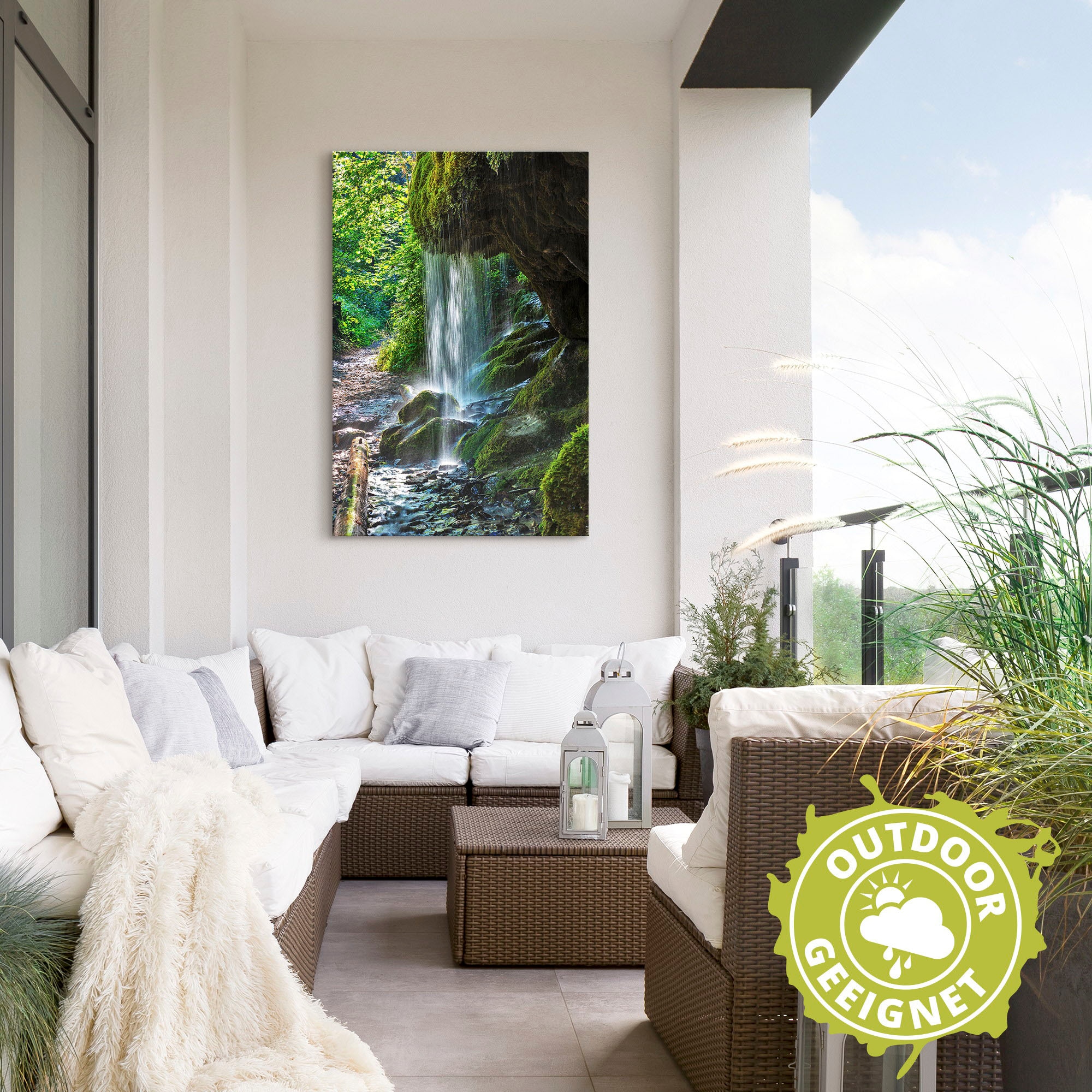 Artland Wandbild »Moosbedeckter Wasserfall« Wasserfallbilder 1 Stk. tlg. als Alubild, Outdoorbild, Leinwandbild, Wandaufkleber, versch. Grössen