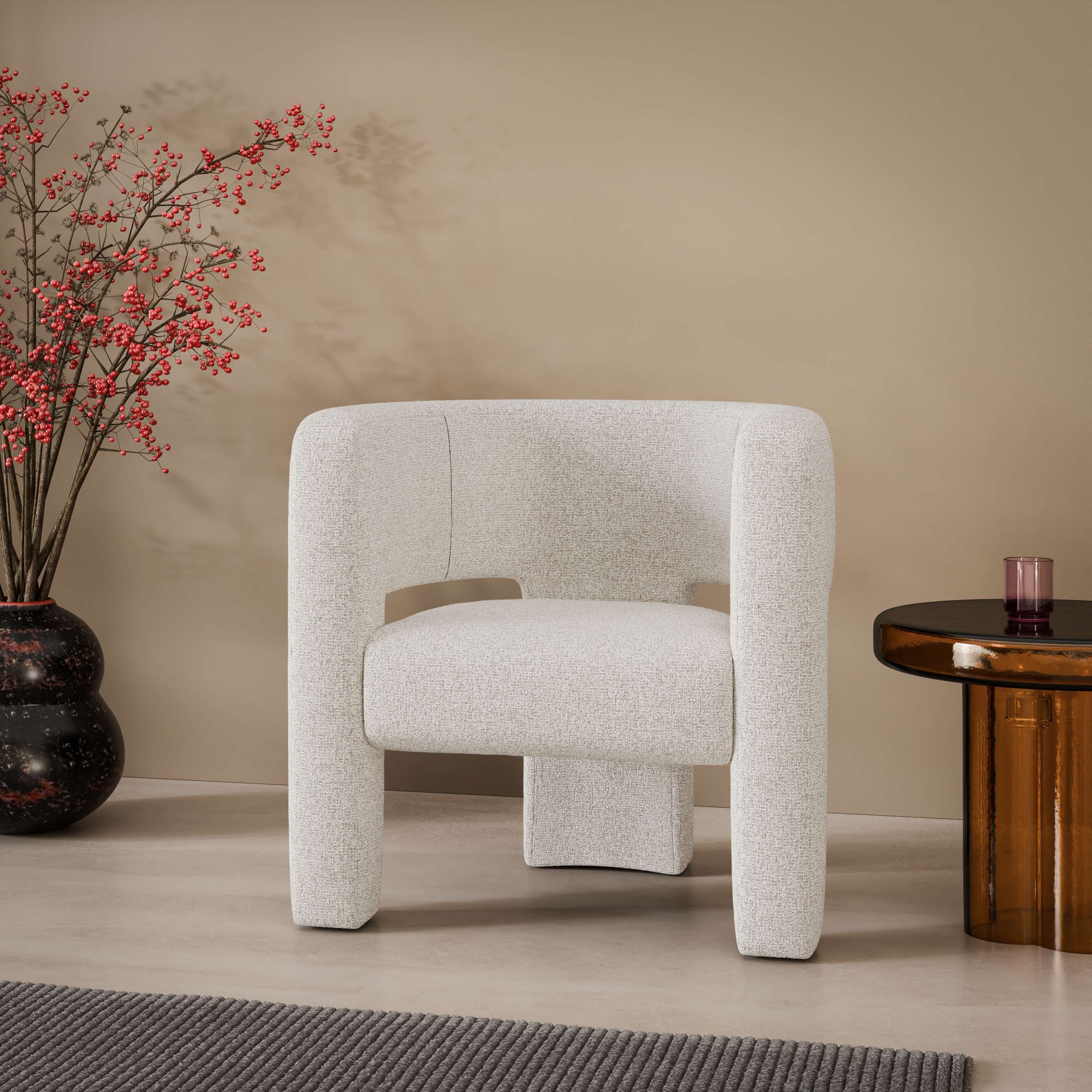 LeGer Home by Lena Gercke Fauteuil »Ohrensessel SELMIA Moderner Lounge-Sessel Einzelsitz, B/T/H 73/62/76cm« Fauteuil relax, disponible en tissus et couleurs tendance
