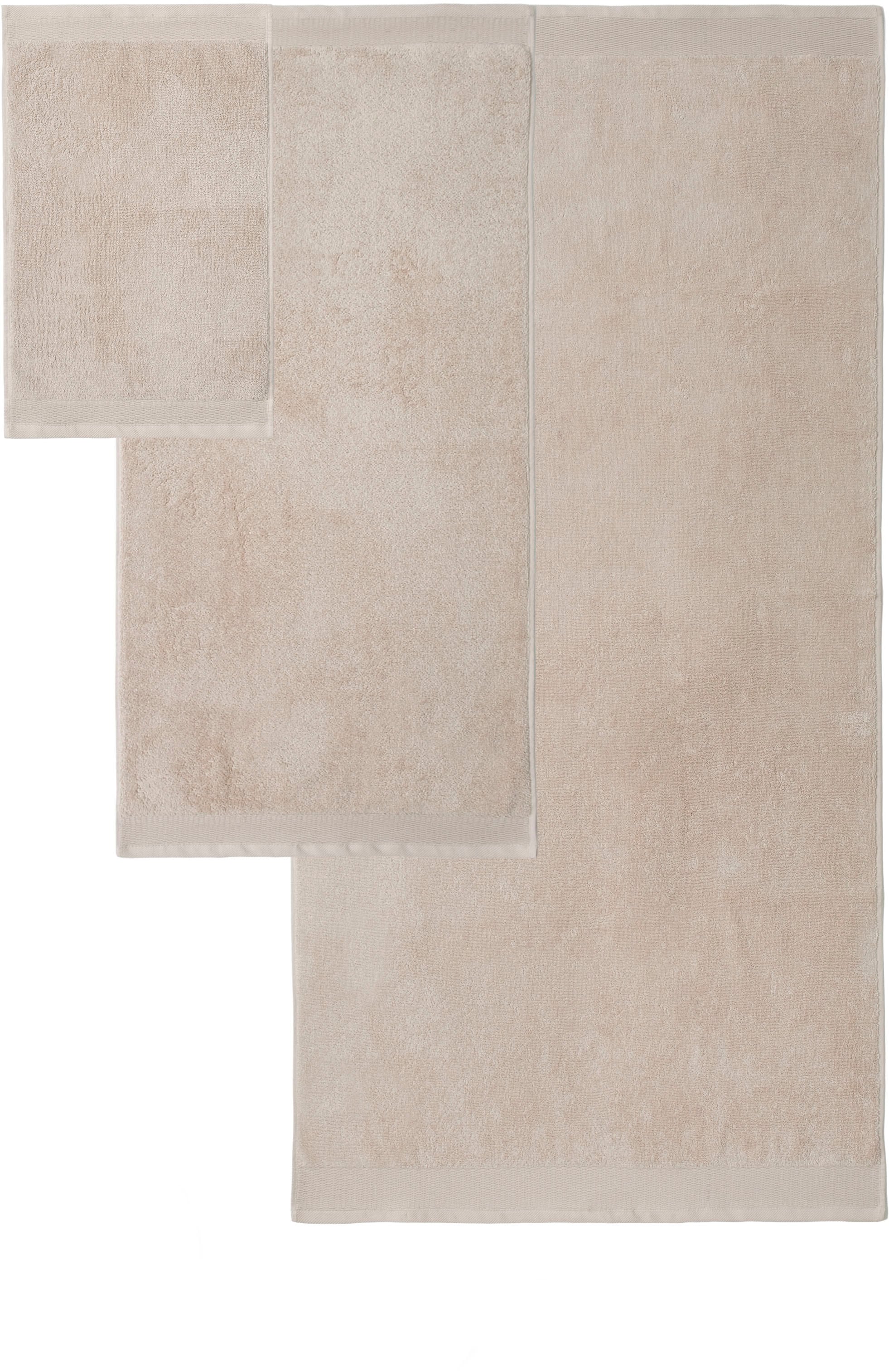 GOODproduct Set de serviettes »Fenya, flauschig und weich, Premium Handtücher, 550 gr/m²« Ensemble 6 cuis Frottee en feutre avec bordure, set, 100% coton, qualité hôtelière, garantie 5 ans
