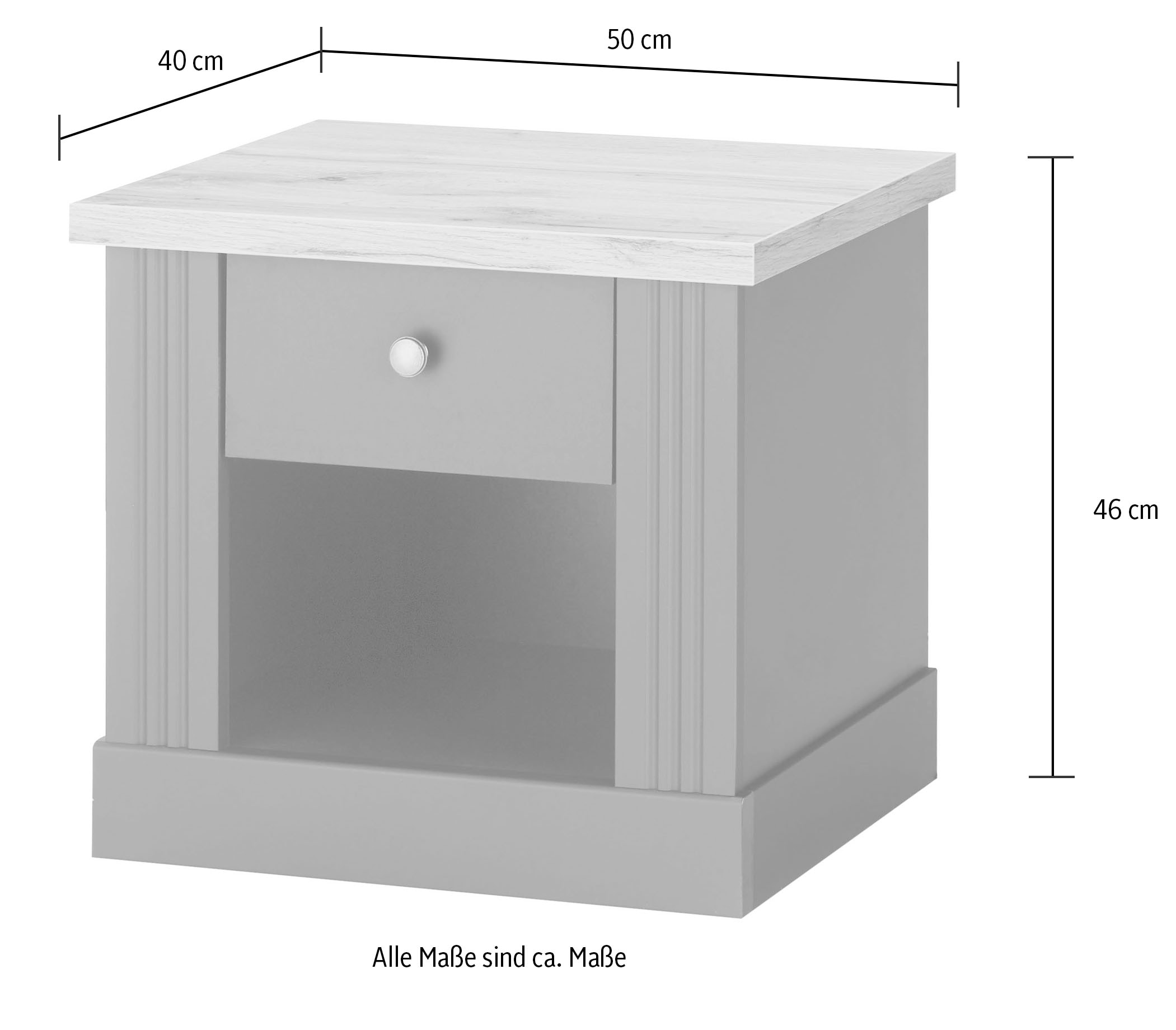 GOODproduct Nachtkommode »WESTMINSTER« mit 1 Schublade, exclusiv by Otto