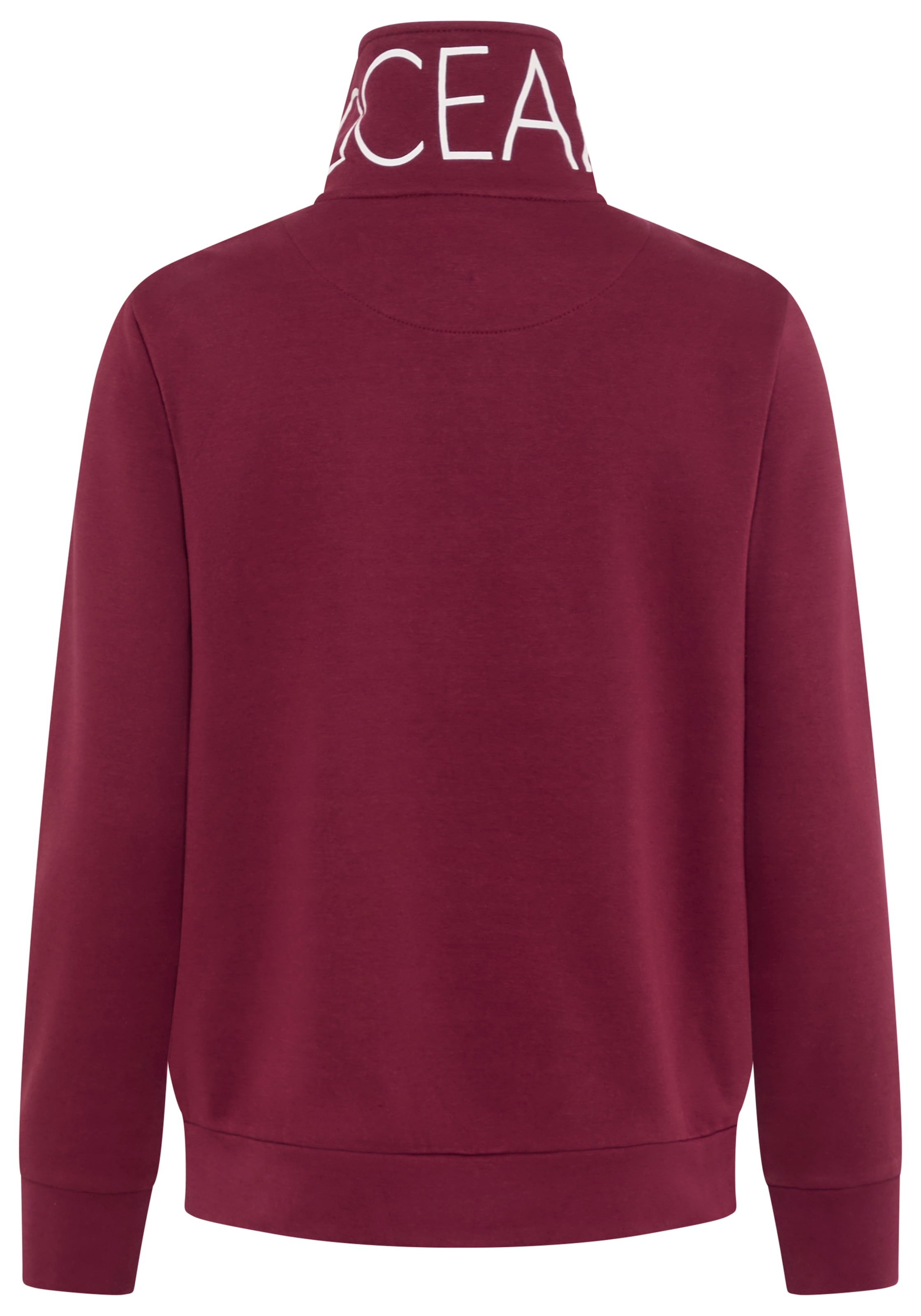 Ocean Sportswear Sweatjacke mit bedrucktem Kragen, in kuscheliger Sweatware, mit Eingriffstaschen