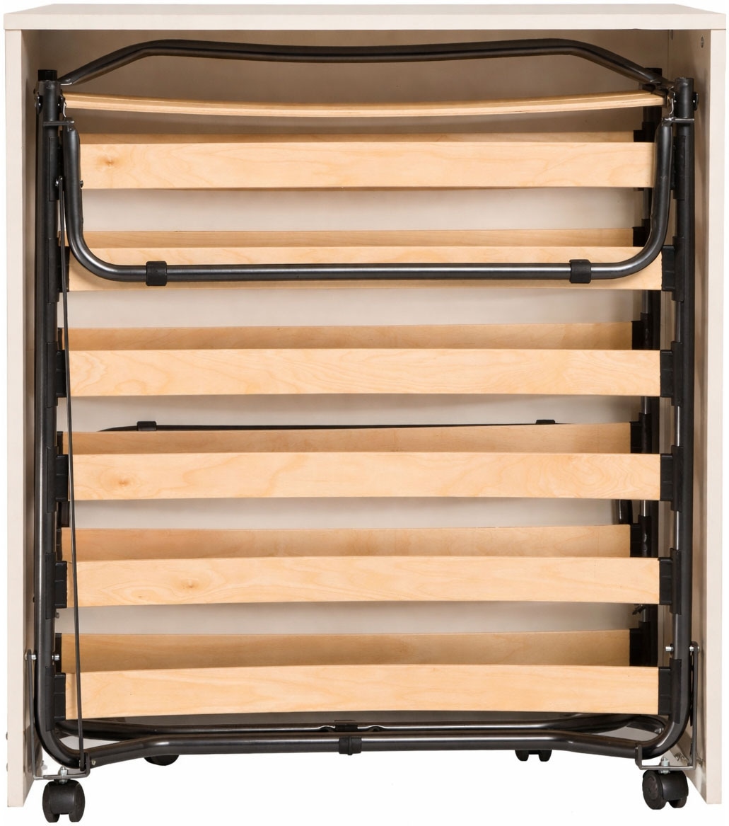 Home affaire Lit armoire »Sognum als Gästebett nutzbar, Wandklappbett in Kommodenoptik« Disponible en blanc, noir et cachemire,  incl. matelas, lit pliant gain de place, optimal pour petits espaces