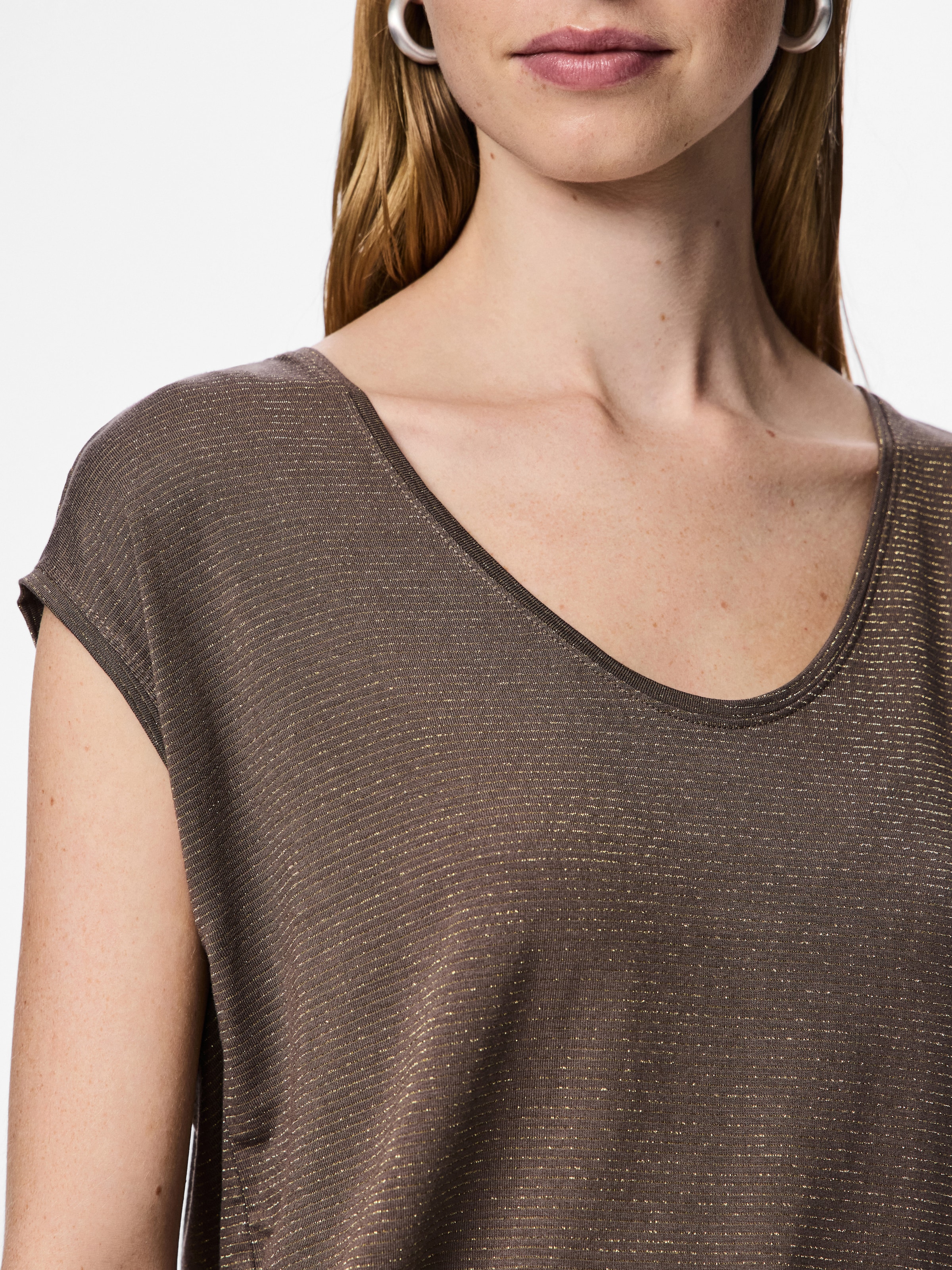 pieces Kurzarmshirt »PC BILLO« Viskosemischung, loose fit