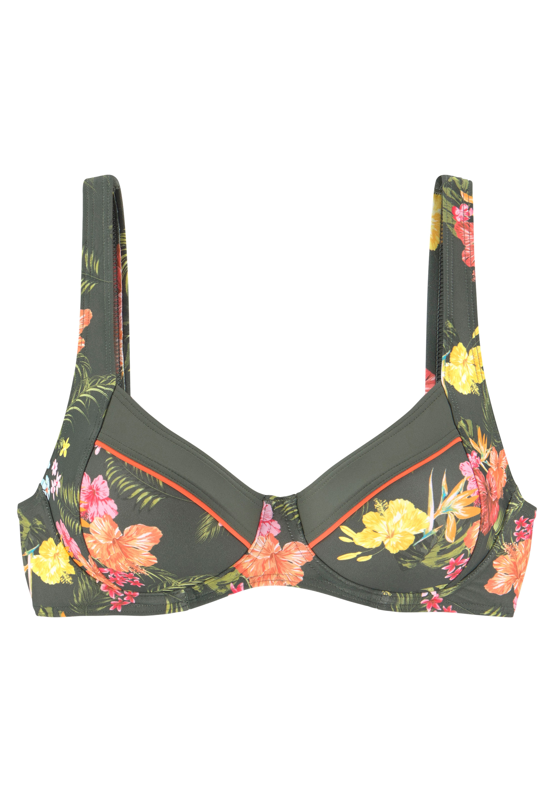 LASCANA Haut de bikini à armatures »Tahiti« mit kontrastfarbenen Einsätzen