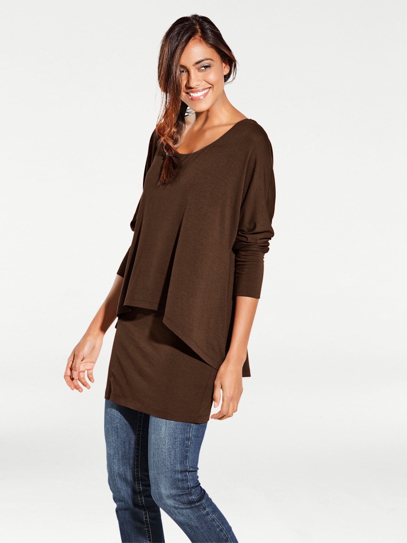 heine Rundhalsshirt »Rundhals-Shirt« 1 Stk. tlg.