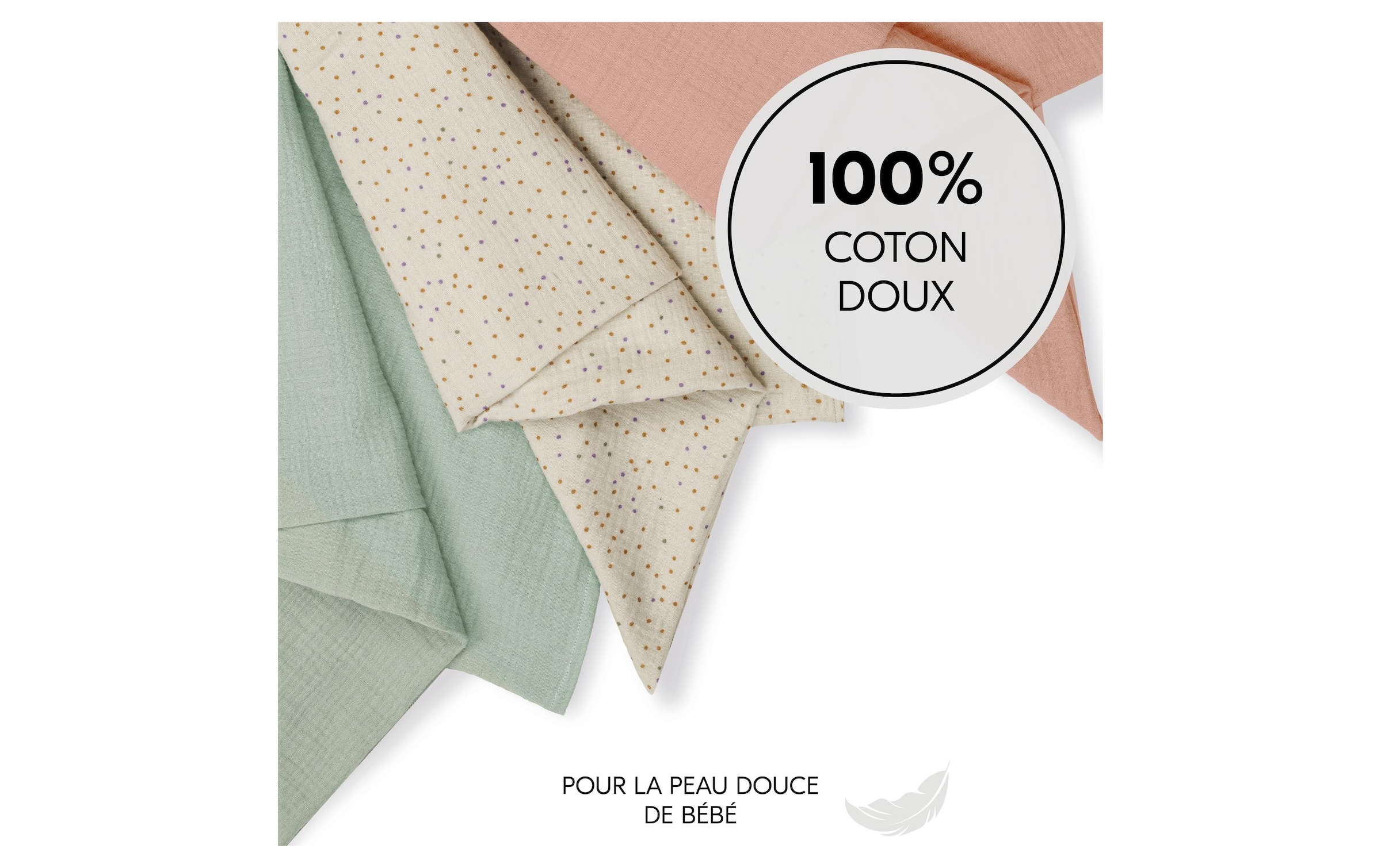 Hauck Schnuffeltuch »Cuddle N Clean 3Set Sage-Beige-Dots-Cork« 3 tlg.