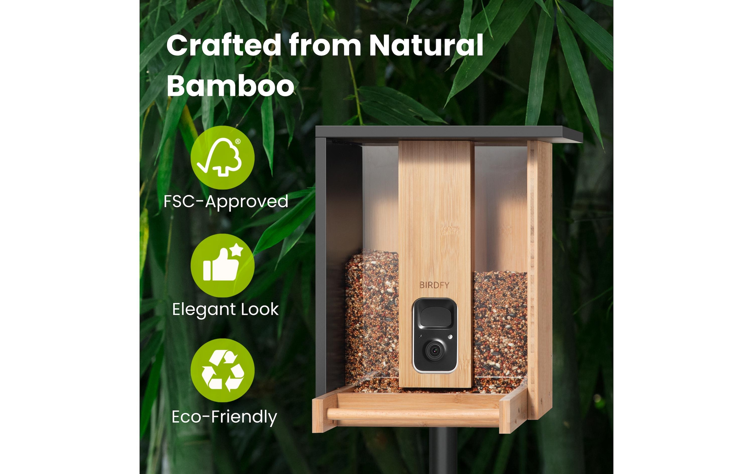   Vogelhaus »mit Kamera 1080p« Smartes Vogelhaus mit Kamera mit Farb-Nachtsicht