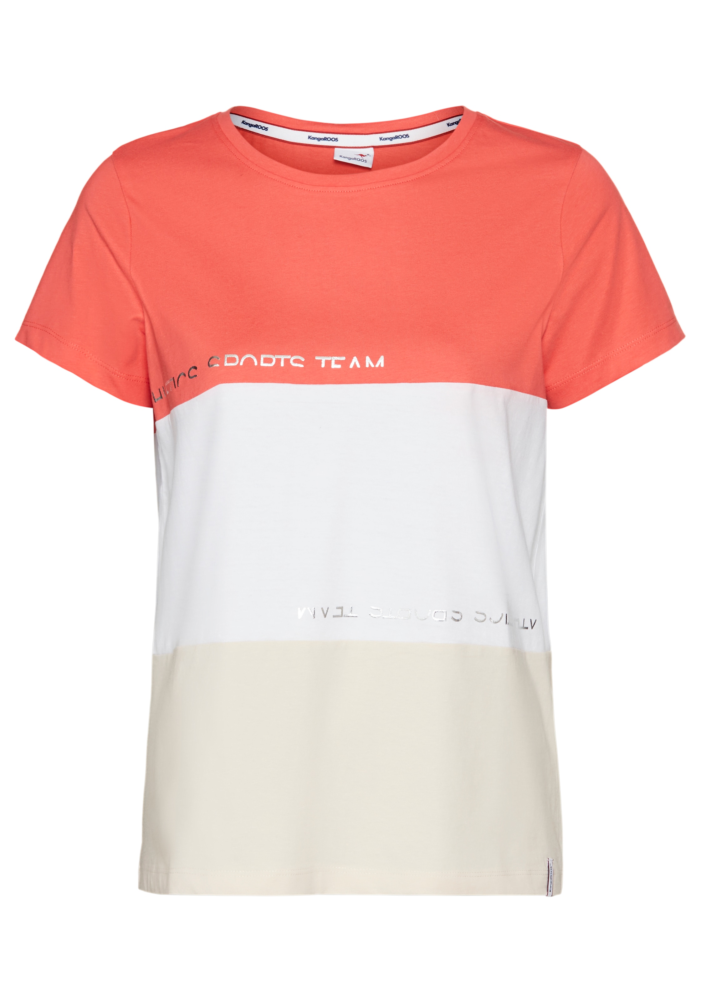 KangaROOS T-shirt im Colorblock-Design