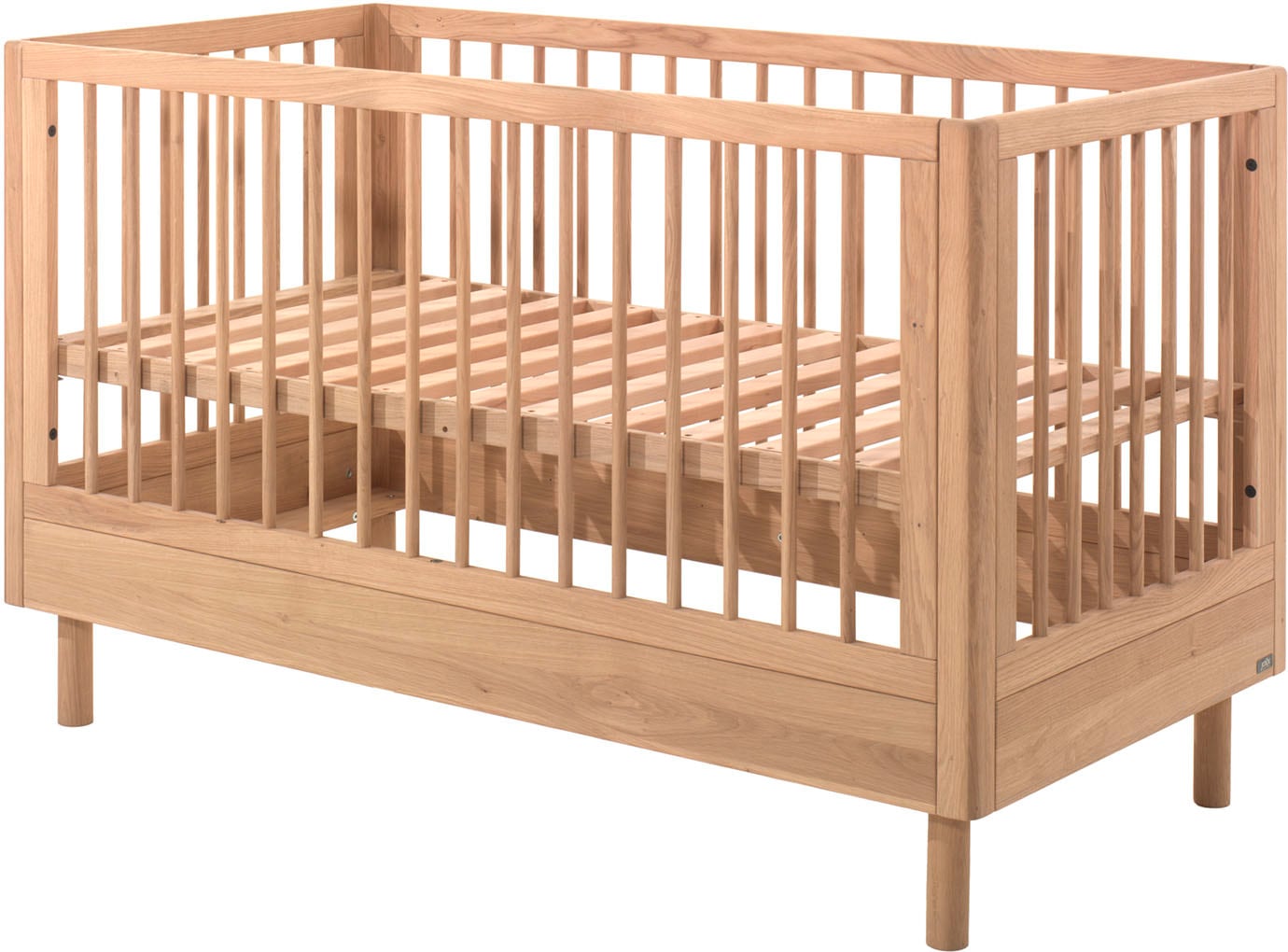 Vipack Lit bébé »hochwertig, stabil gebaut, Made in Europe, Oberfläche geölt lt. EN71-3« 70/140 cm, avec barreaux coulissants et sommier à lattes, réglable en hauteur