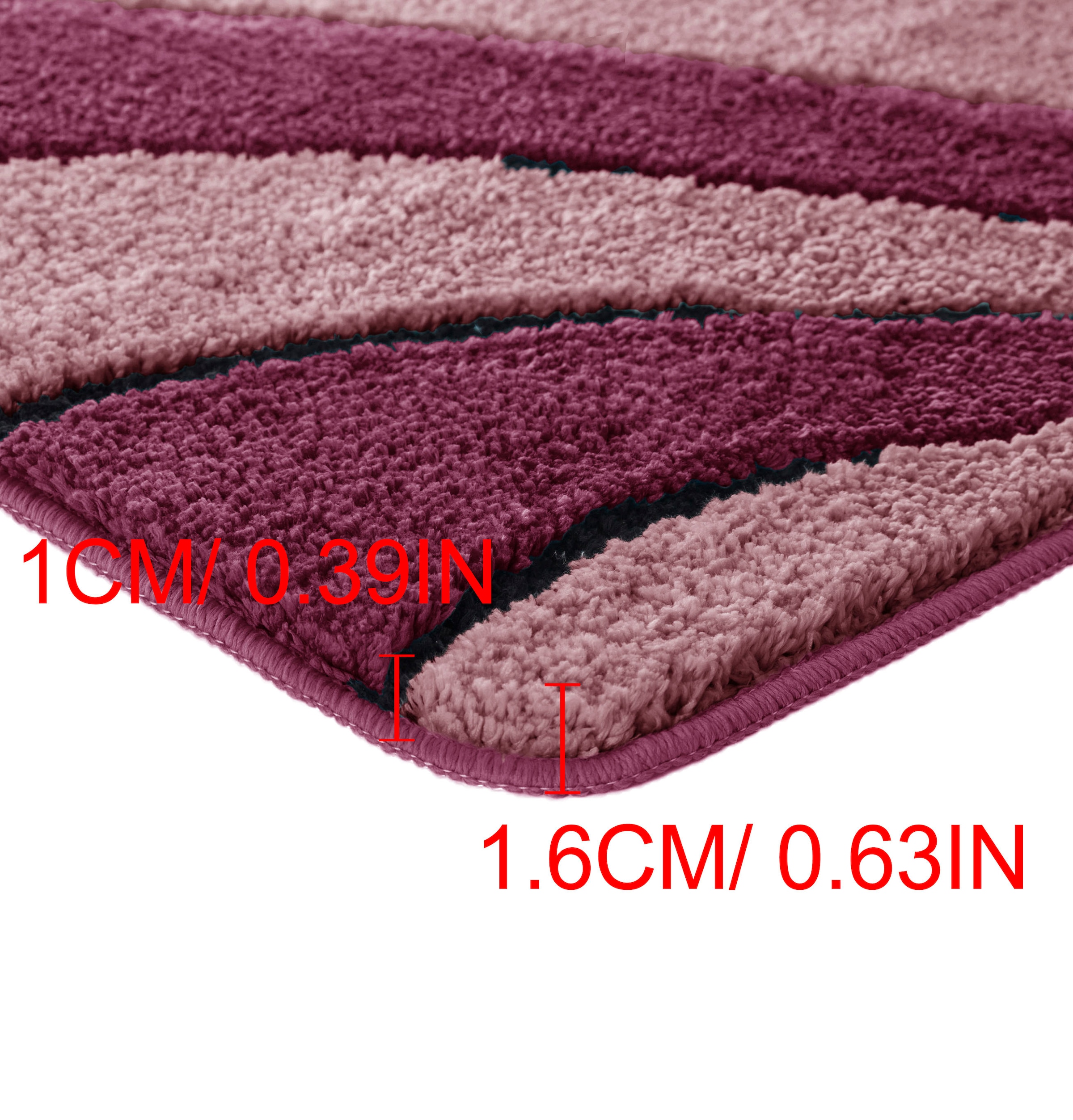 my home Badematte »Anna, Badvorleger, Badezimmer Teppich« Höhe 16 mm rutschhemmend beschichtet fussbodenheizungsgeeignet | schnell trocknend Badteppich, Hoch Tief Effekt, Modern, Weich, Wellen