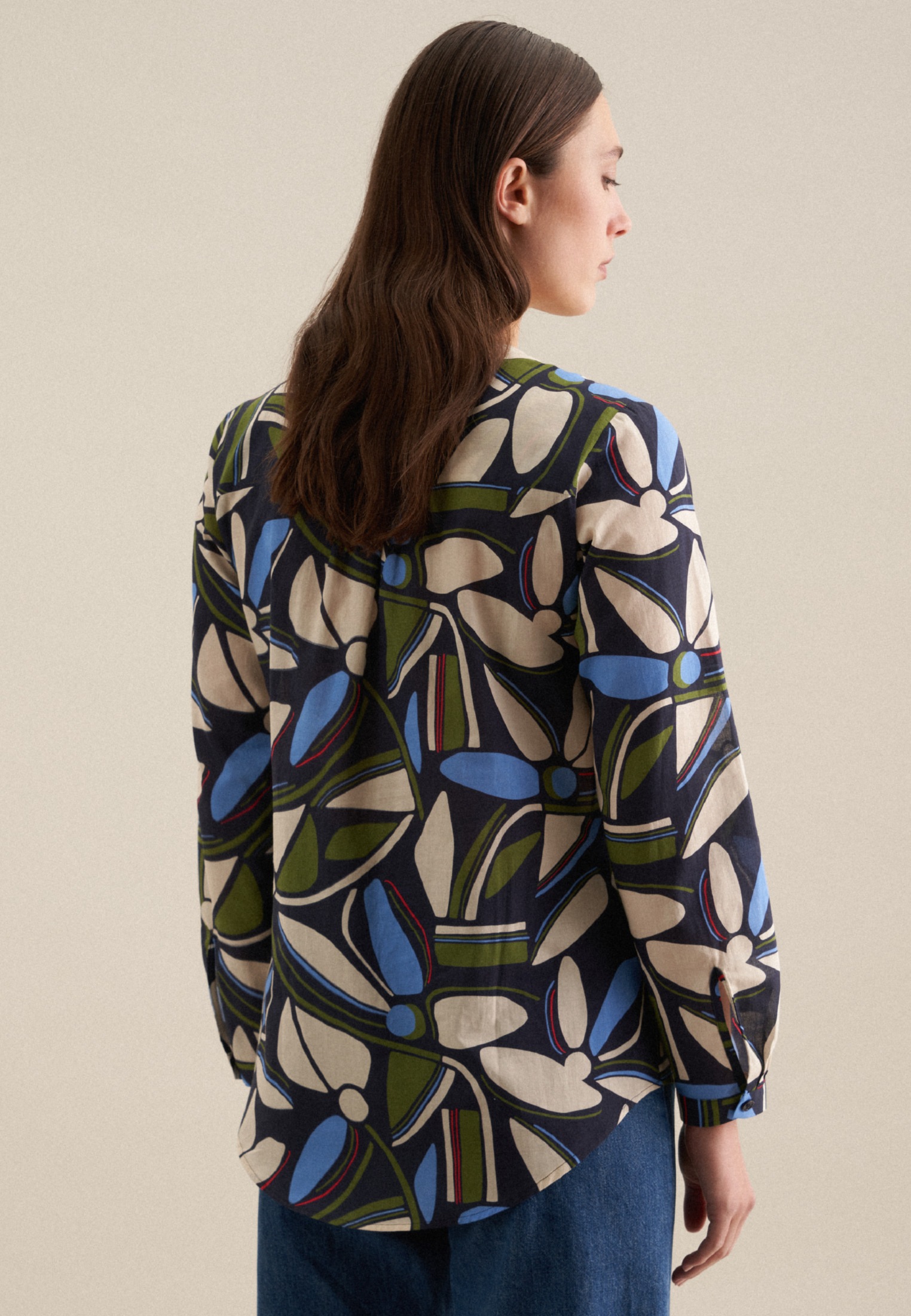 seidensticker Klassische Bluse »Schwarze Rose« Tunika Floral