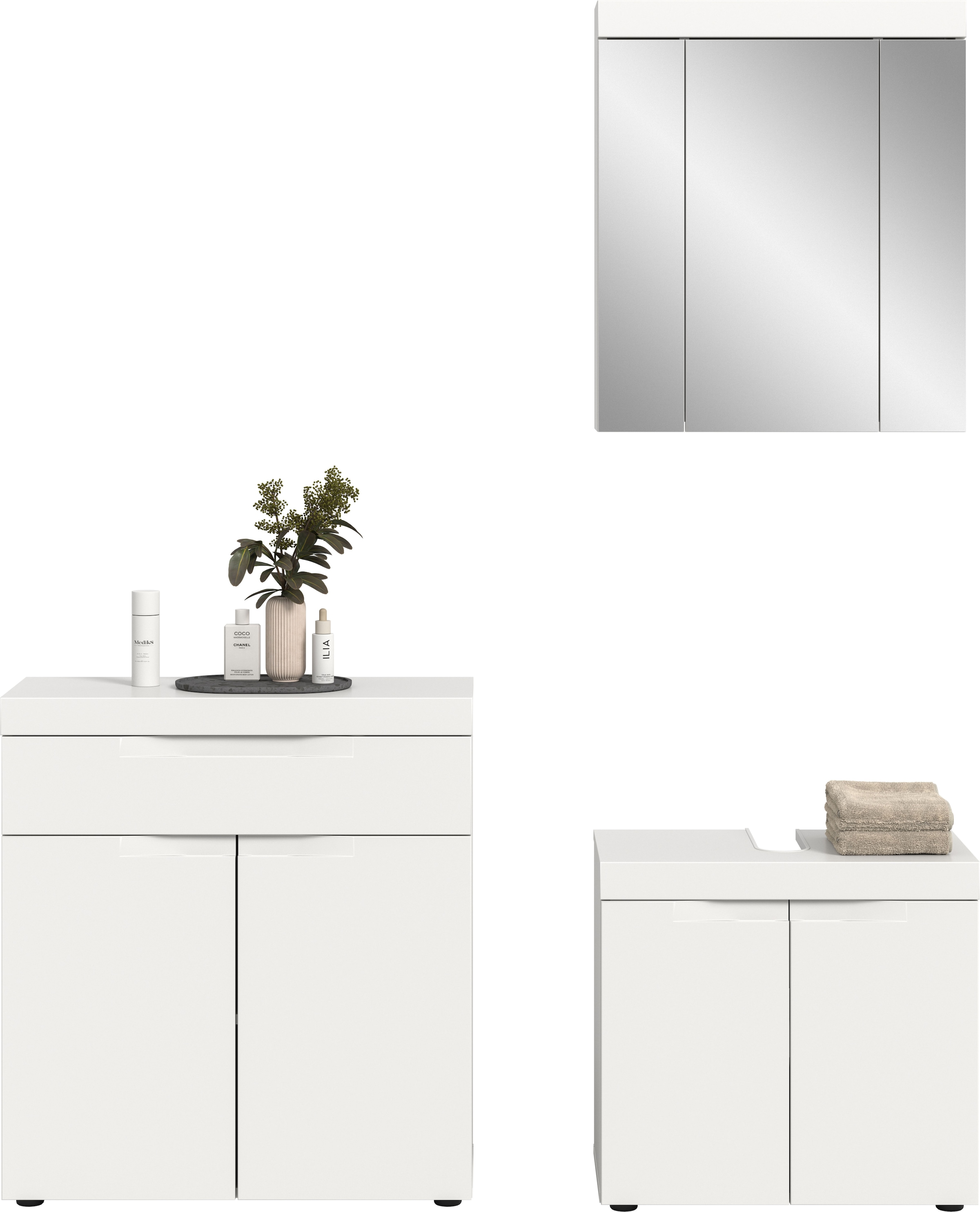 GOODproduct Badmöbel-Set »MAOI, 3-teilige Badkombination, hochwertige MDF Front«