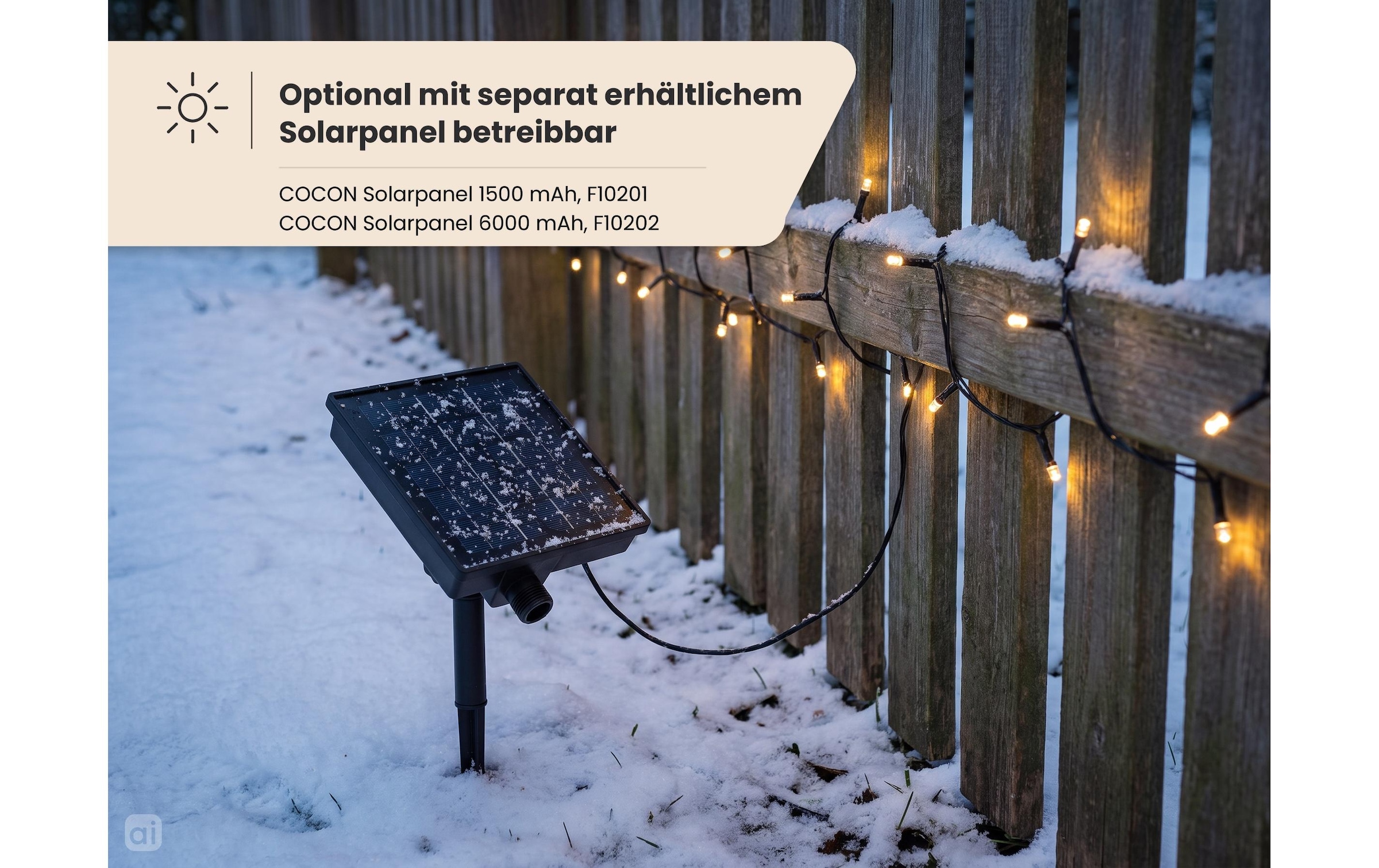 Cocon Guirlande lumineuse »Lichterkette Fenstersims, 720 LEDs Warmweiss, 9.3 m«