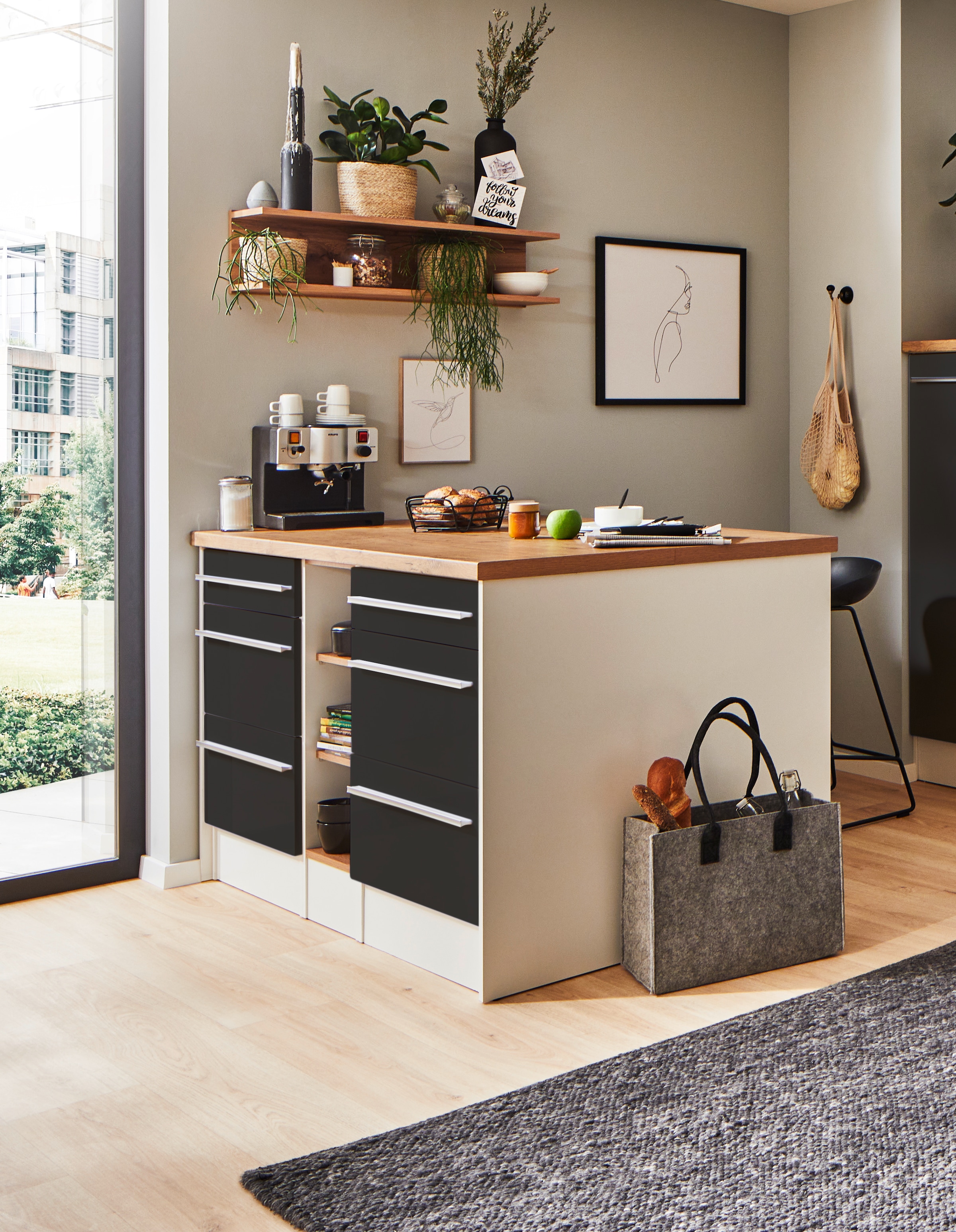 RESPEKTA Ilot de cuisine »Gabriel« largeur 150 cm, avec soft-close