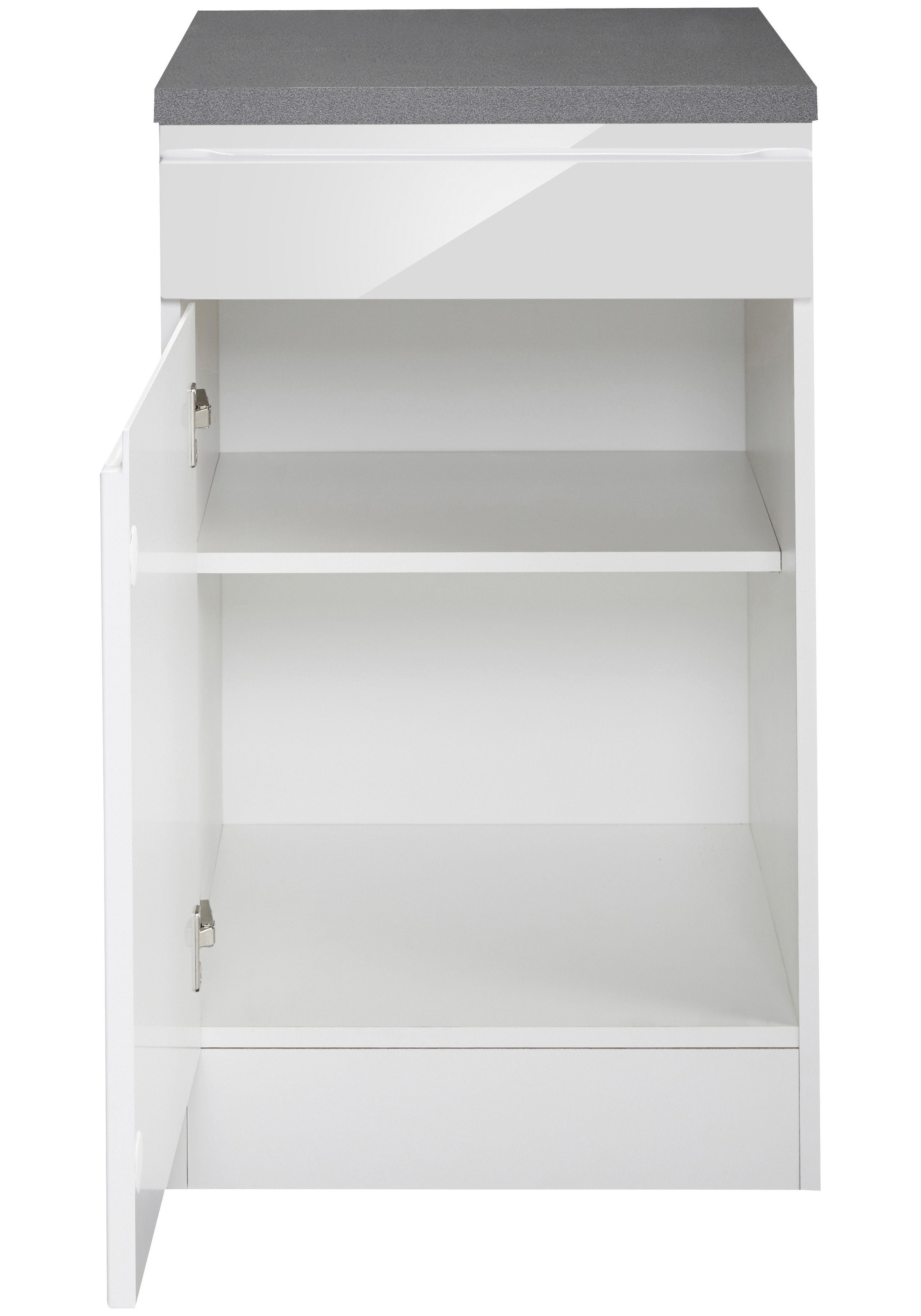 KOCHSTATION Unterschrank »KS-Virginia,neu in verbesserter Ausführung« Stauraum, Softclose, mit CPL-Arbeitsplatte,  Breite 50 cm, 1 Tür, 1 Schubkasten, Soft-Close-Funktion