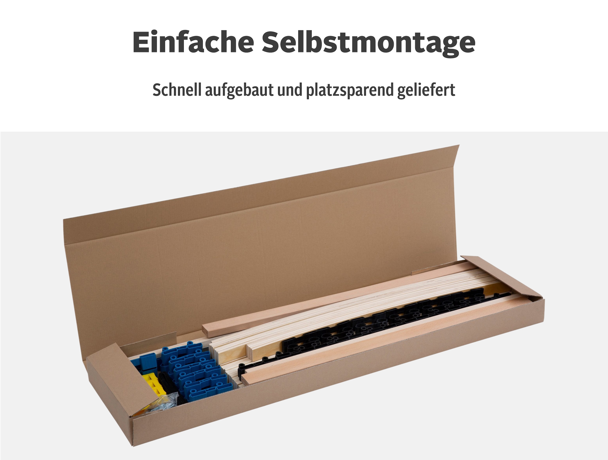 Älgdröm Sommier à lattes »Lattenrost Glomma NV, 90x200, 140x200 cm und weiteren Grössen« Lattenrost für alle Matratzen, & Selbstmontage, langlebig, ergonomisch