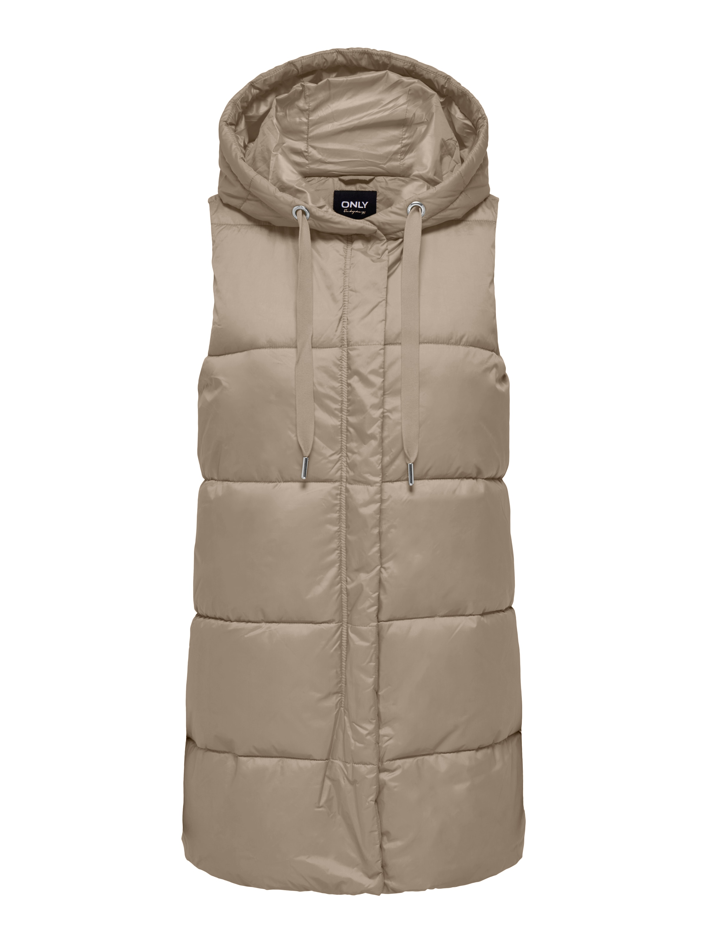 ONLY Steppweste »ONLASTA – Lange Steppweste mit Kapuze für kalte Tage« regular fit, modisch, Web, Polyester, Kapuze