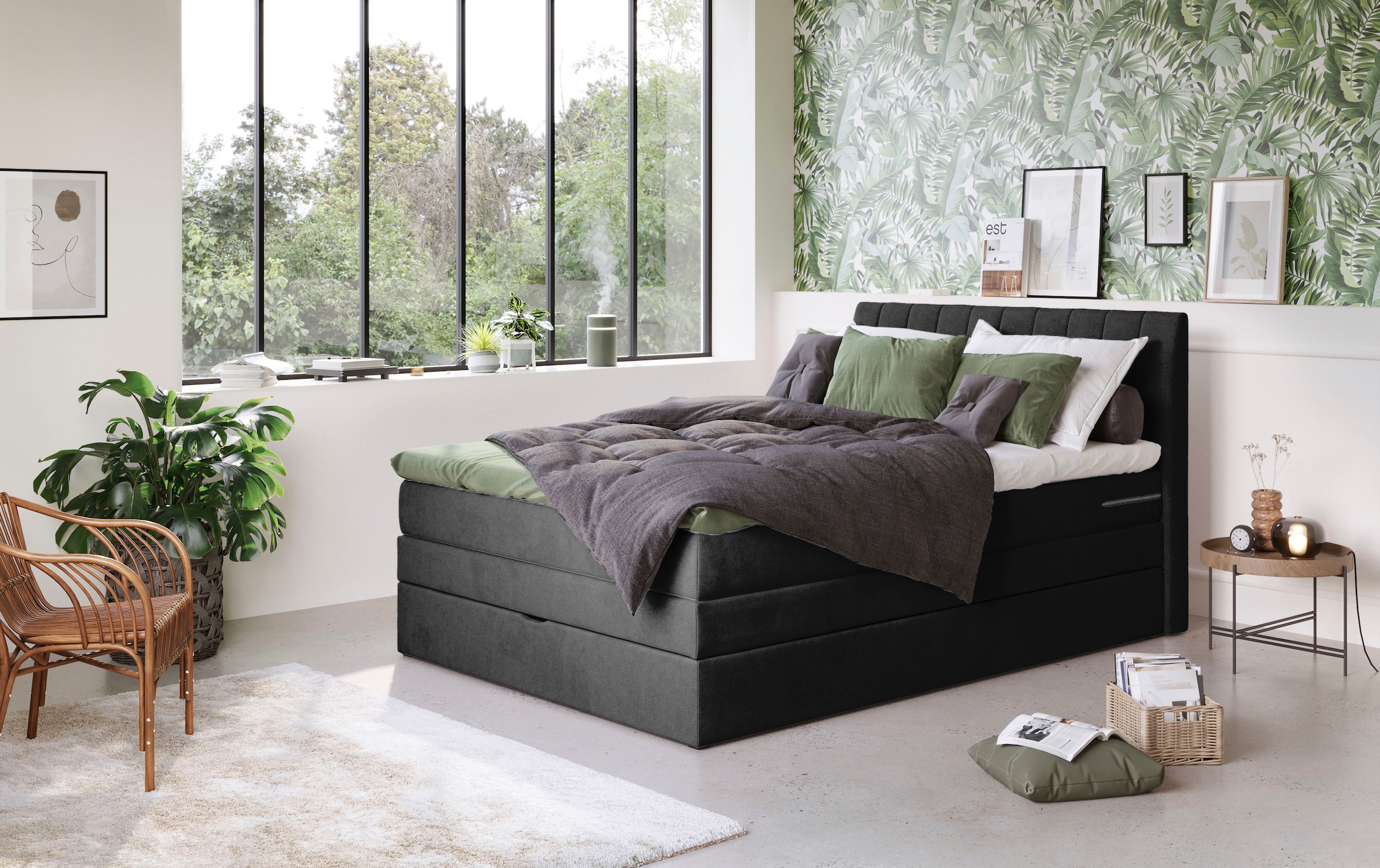 COTTA Boxspringbett »Shark inkl. Bettkasten und Topper« erhältlich in den Breiten 140x200cm, 160x200cm und 180x200cm
