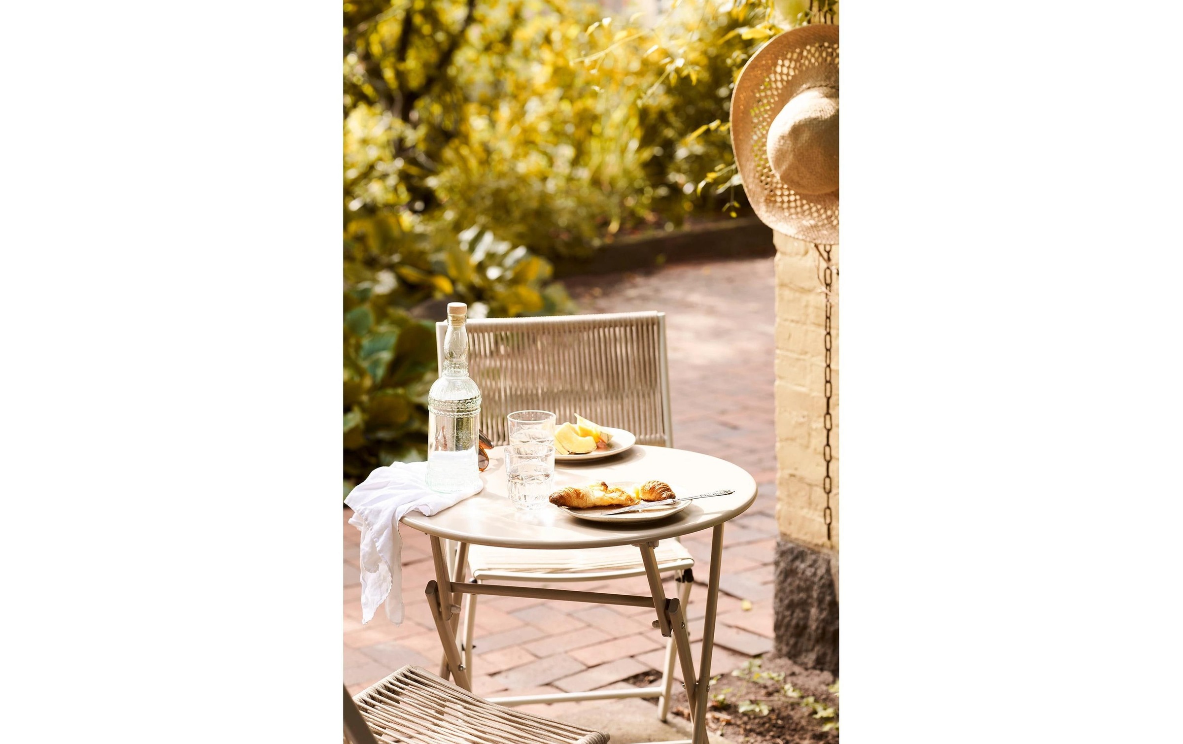 House Nordic Garten-Essgruppe »Arcas Taupe« 3-teiliges Gartenmöbel-Set mit Tisch und Stühlen