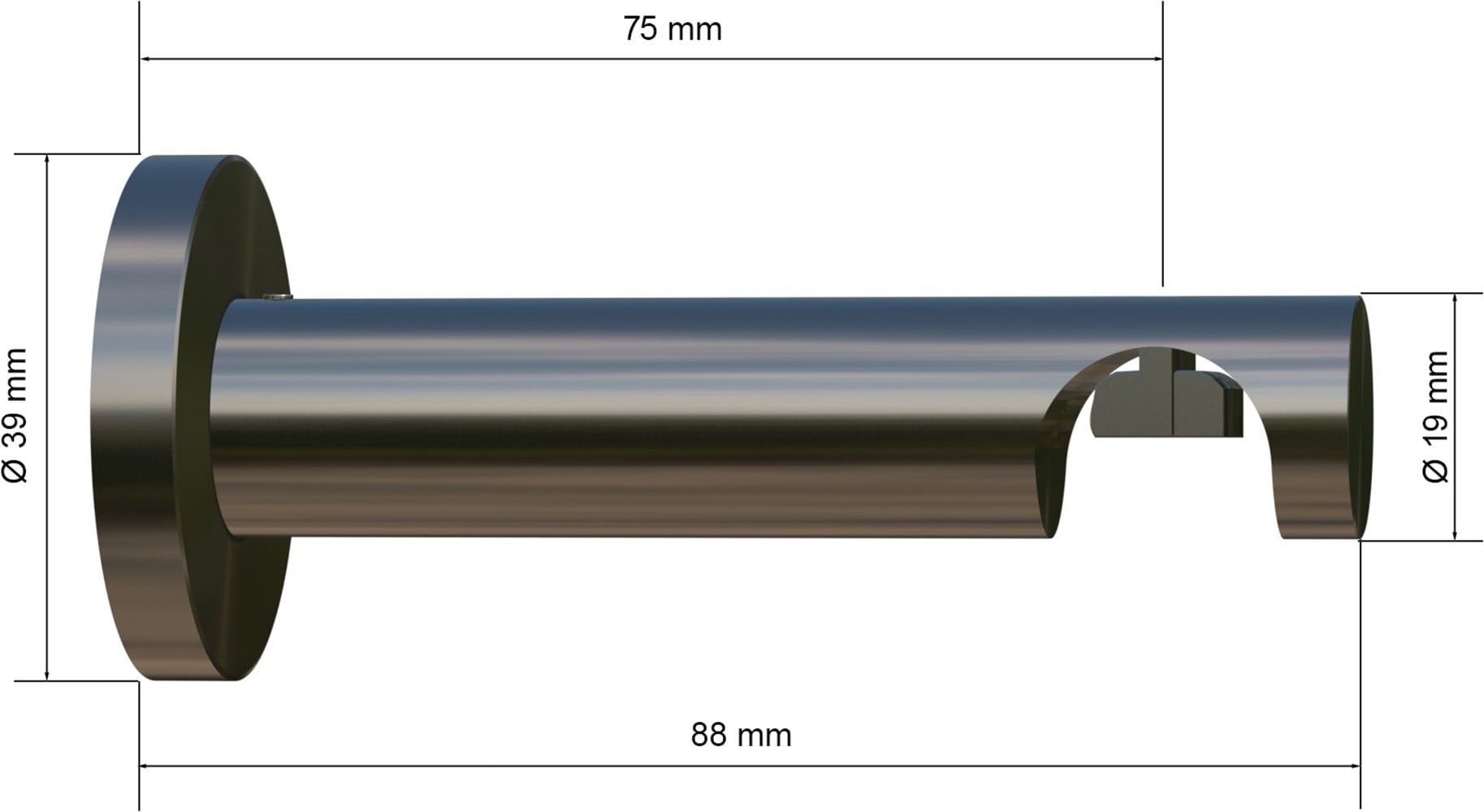 indeko Support ø 16 mm für Innenlaufsysteme