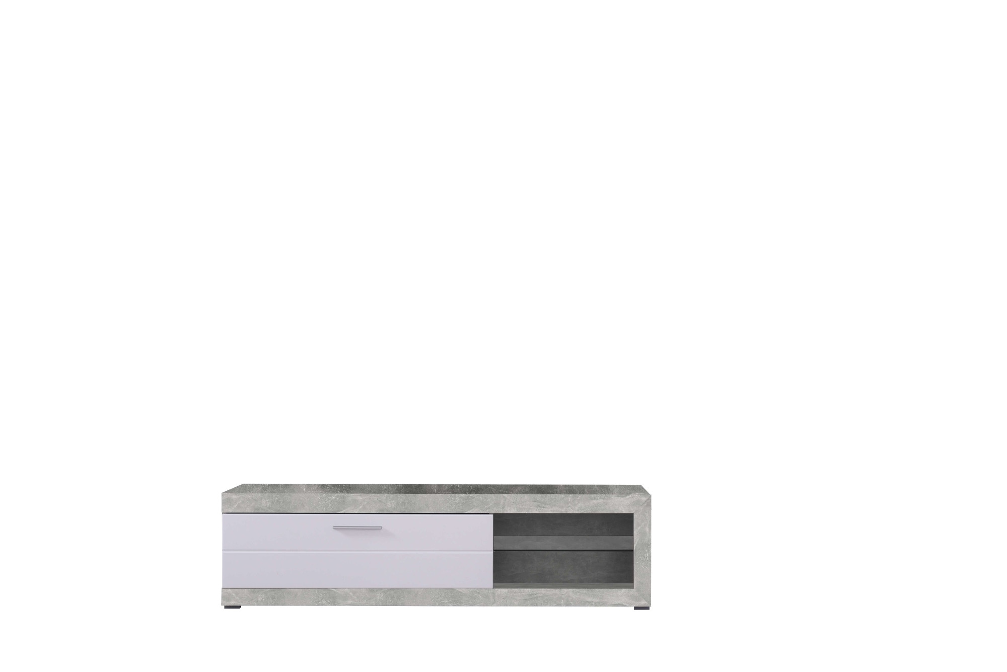 Home affaire Lowboard »Remo TV-Kommode, Breite 160 cm, Höhe 45 cm, offenes Fach mit Glasboden« Wahlweise mit oder ohne LED-Beleuchtung, 1 Klappe, 1 offenes Fach