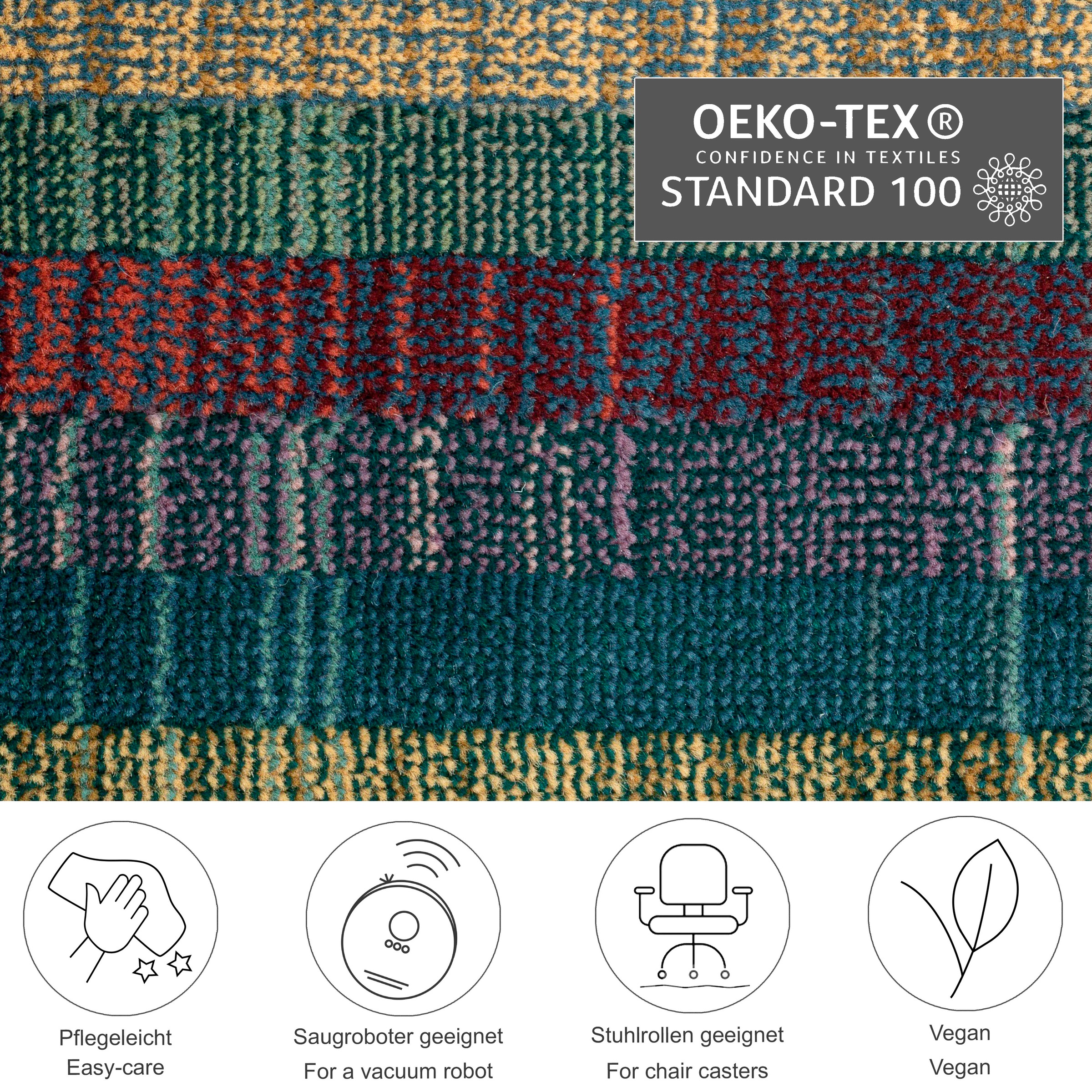 THEKO Teppich »Gabiro 001« rechteckig 10 mm Höhe gewebt, modernes Design, auch als Läufer