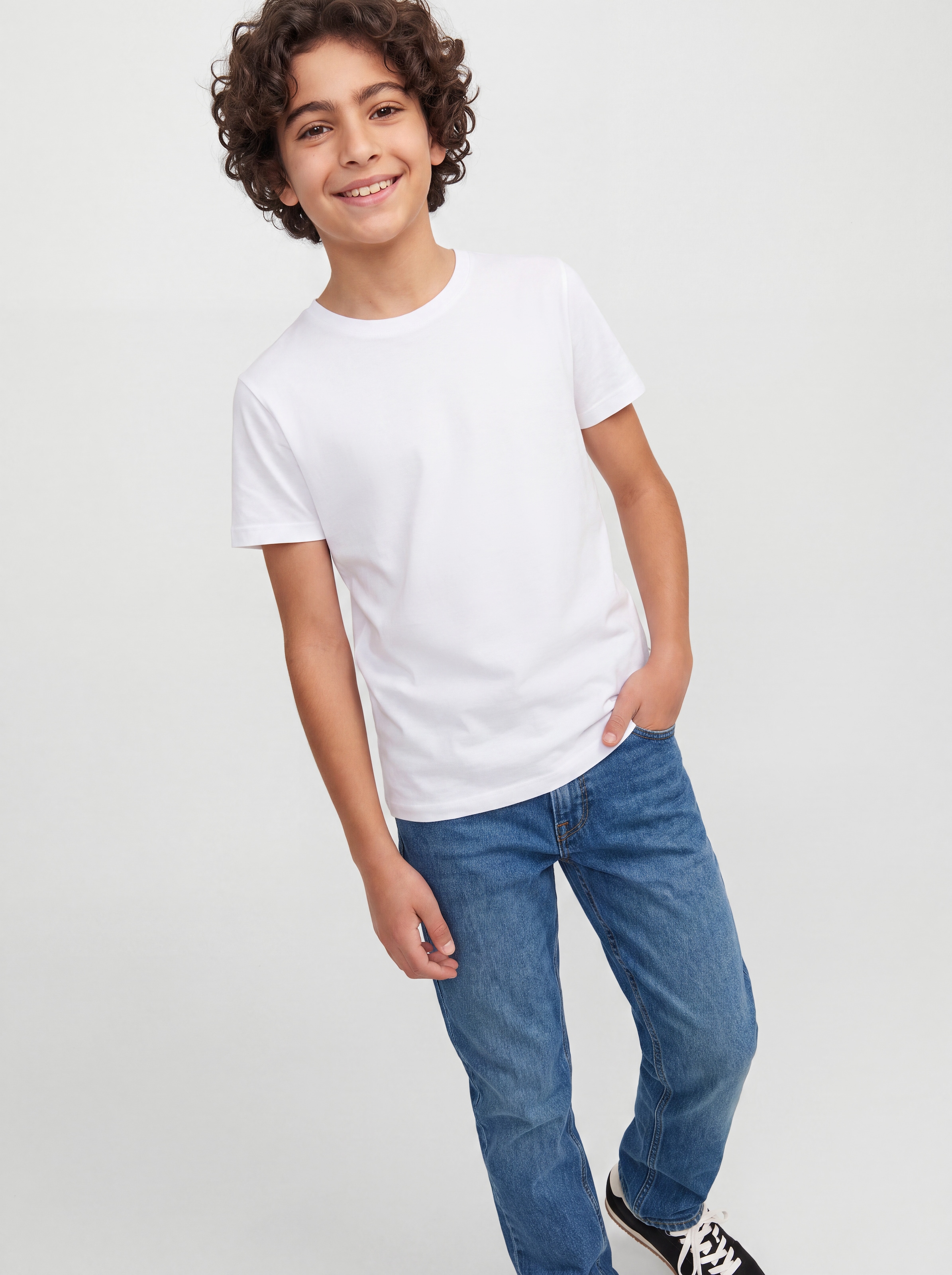 Jack & Jones Junior Loose-fit-Jeans »JJICHRIS JJORIGINAL AT 044 JNR« Baumwolle, loose fit