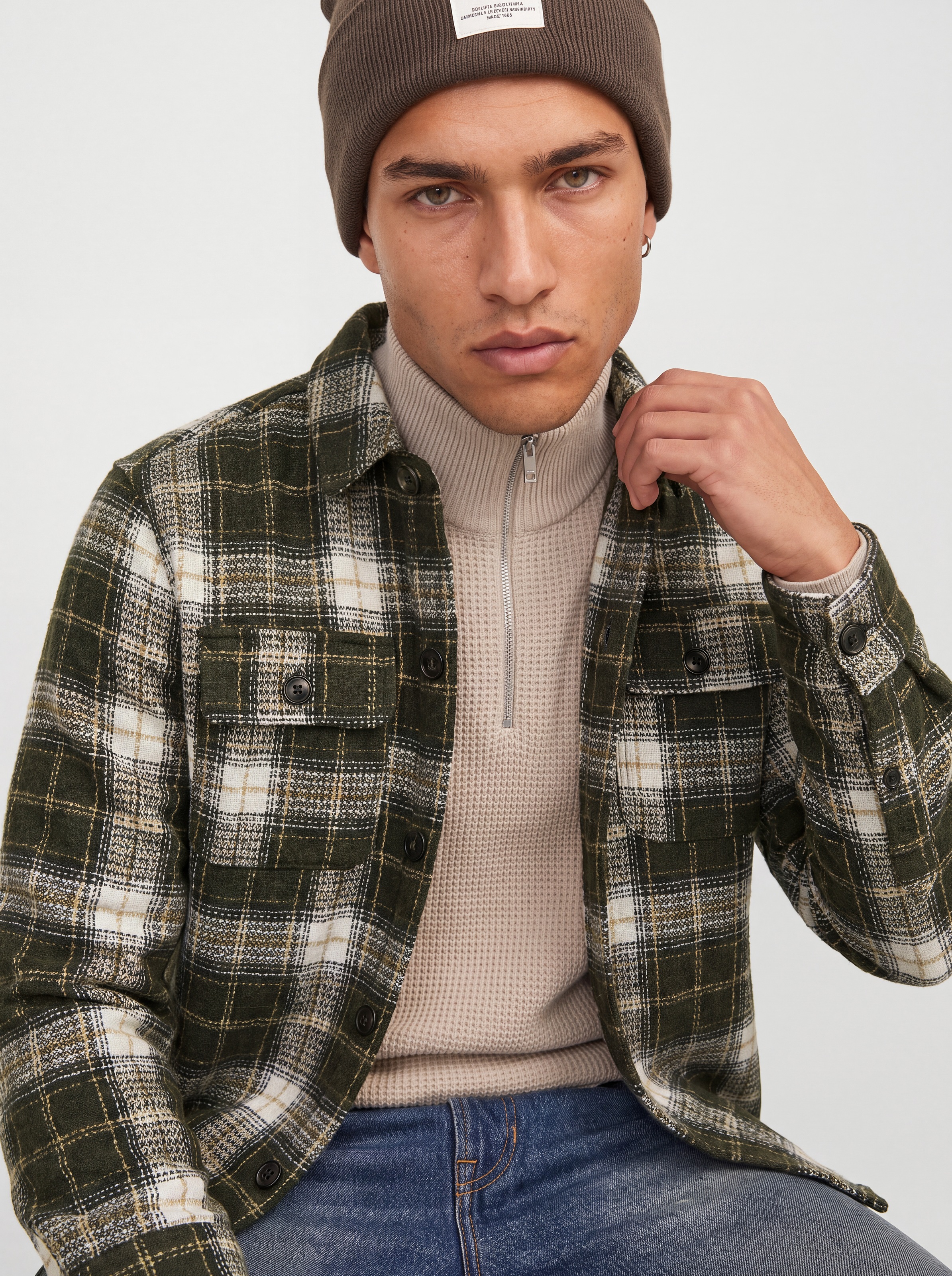 Jack & Jones Langarmhemd »JJEREGENT STRUCTURE OVERSHIRT LS SN« Polyester, locker geschnitten