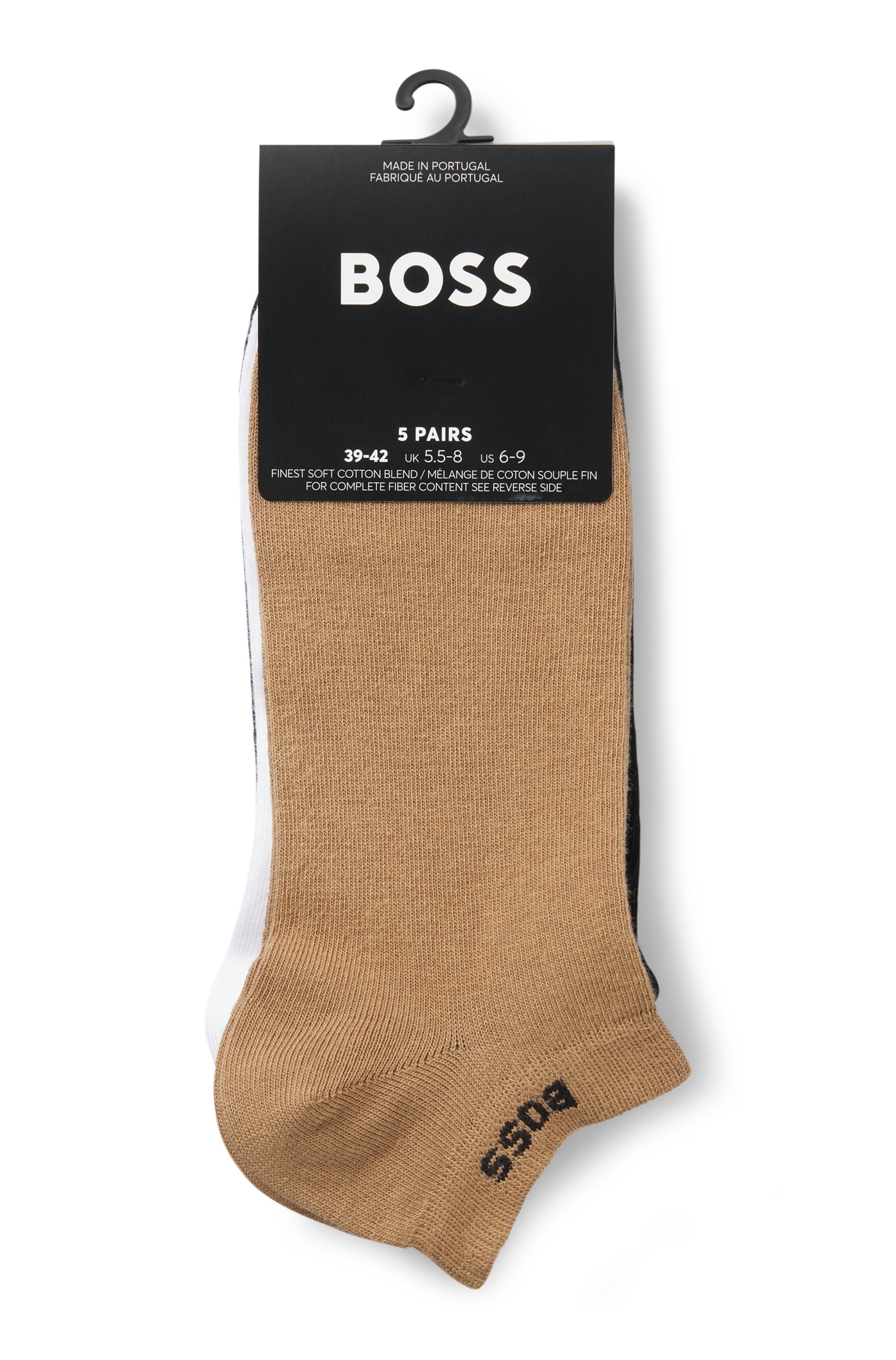 BOSS Sneakersocken »5P AS Uni CC« Packung, 5 Stk. tlg. mit BOSS Label