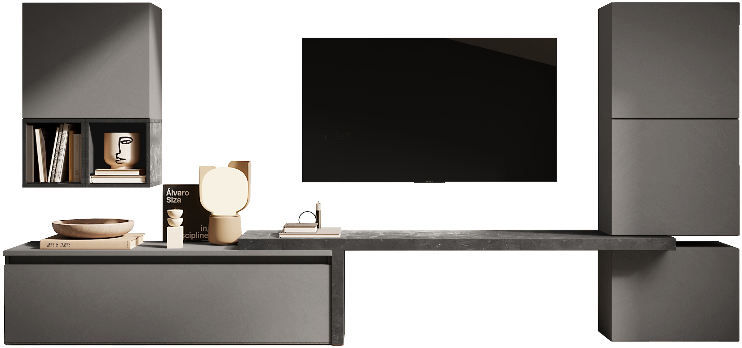 Home affaire Meuble mural »Infinity, 7tlg. Breite 290 cm, Höhe variabel, Schrankwand, Anbauwand« 7 cuis tlg.