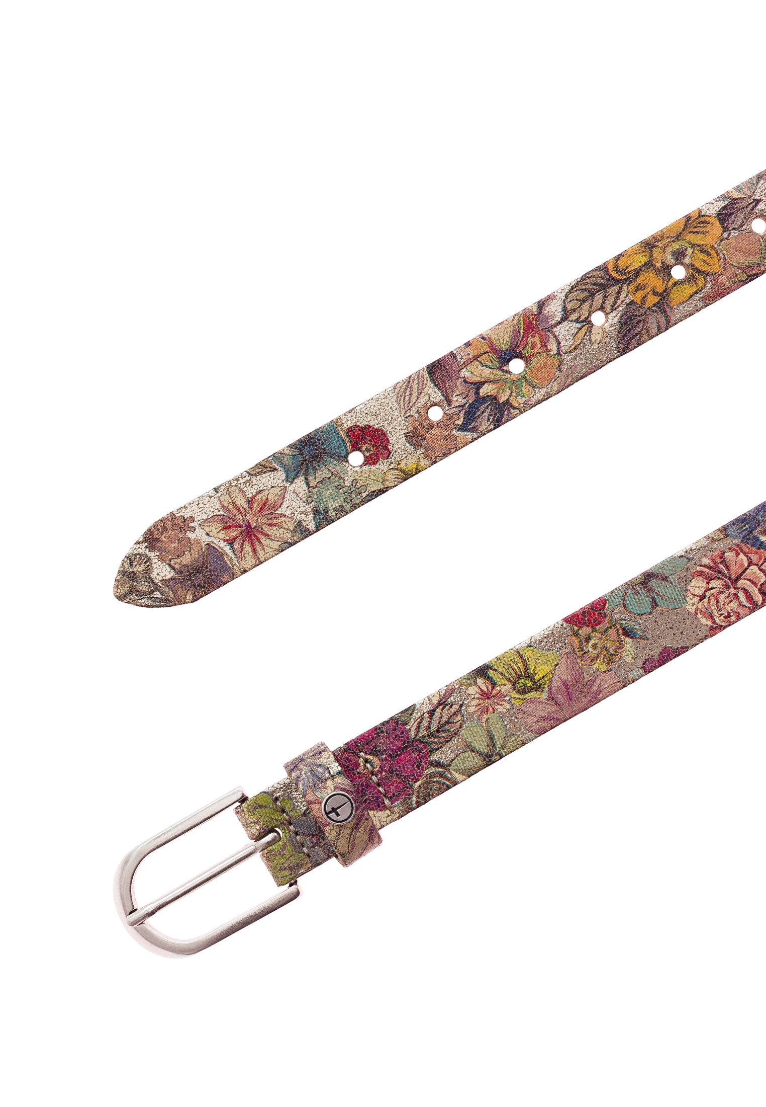 Tamaris Ledergürtel stilvolles Leo-Muster, hochwertiges Rindleder mit Vintage-Finish