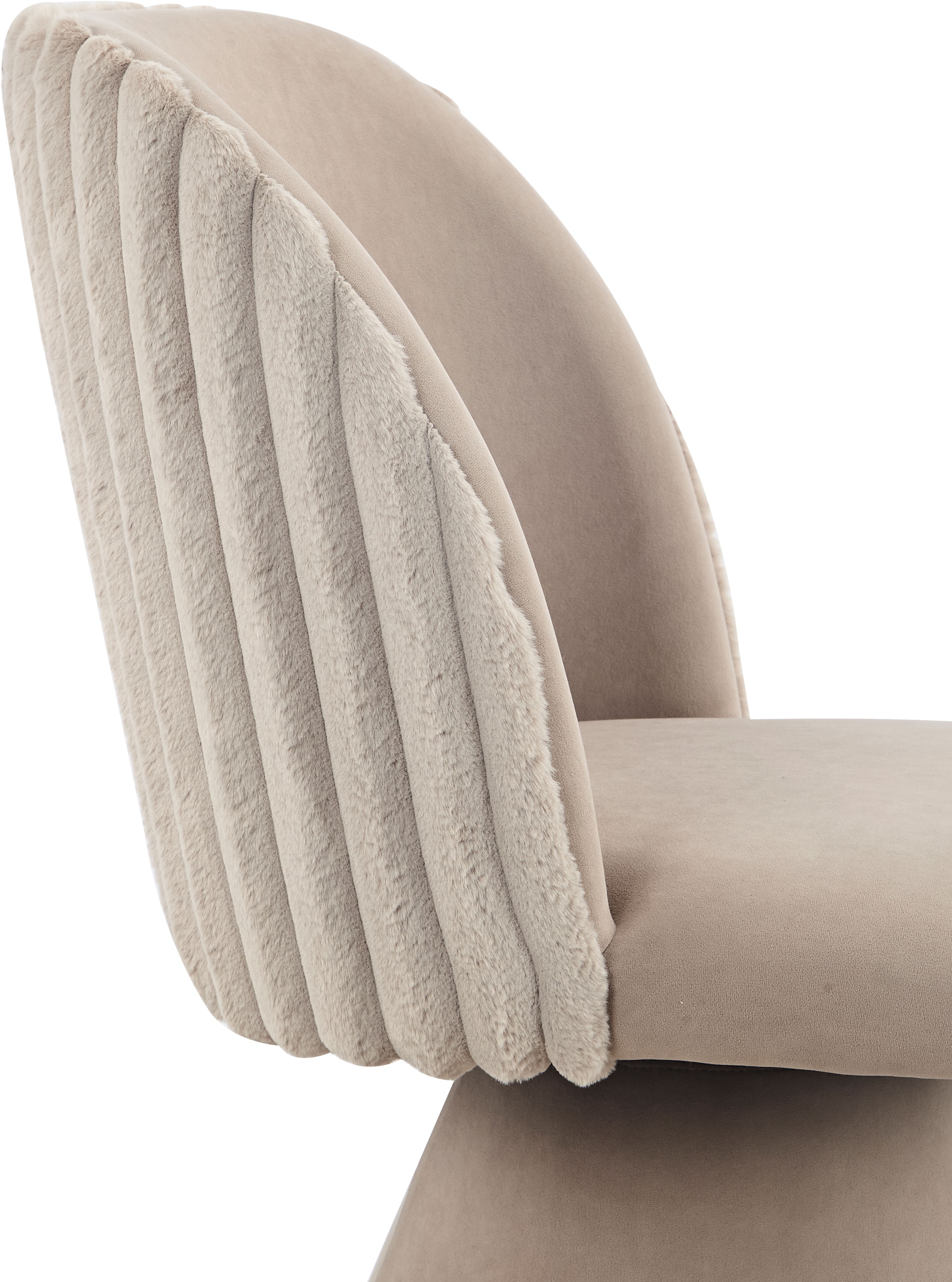 HELA Chaise de salle à manger »BARI I Drehstuhl« (Set) 1 cuis360° drehbar, Polsterfuss, Materialkombi, Aussen Felloptik Innen Velvet