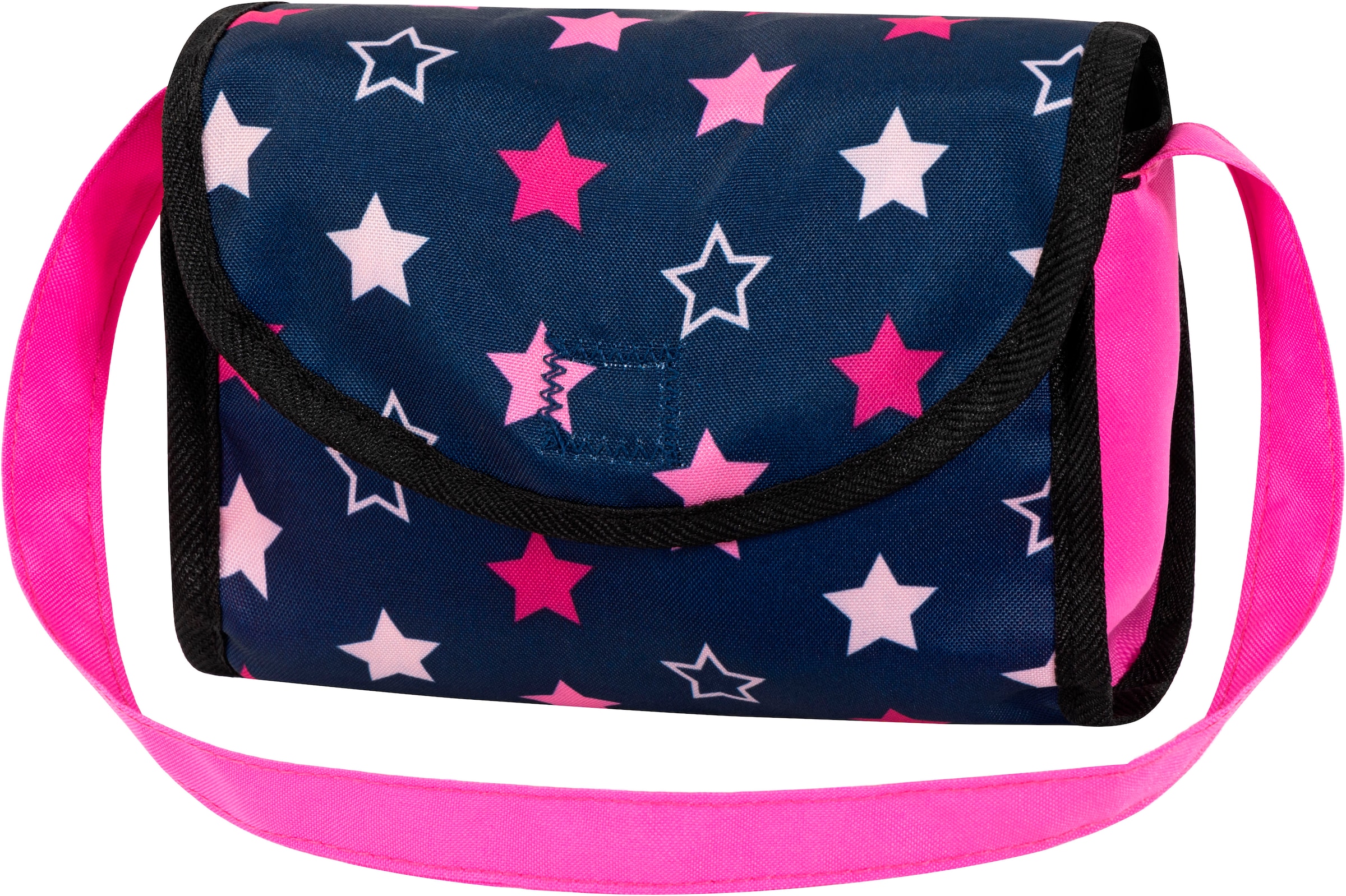 Bayer Poussette jumelle pour poupée »Twin Star, blau/pink« mit Wickeltasche