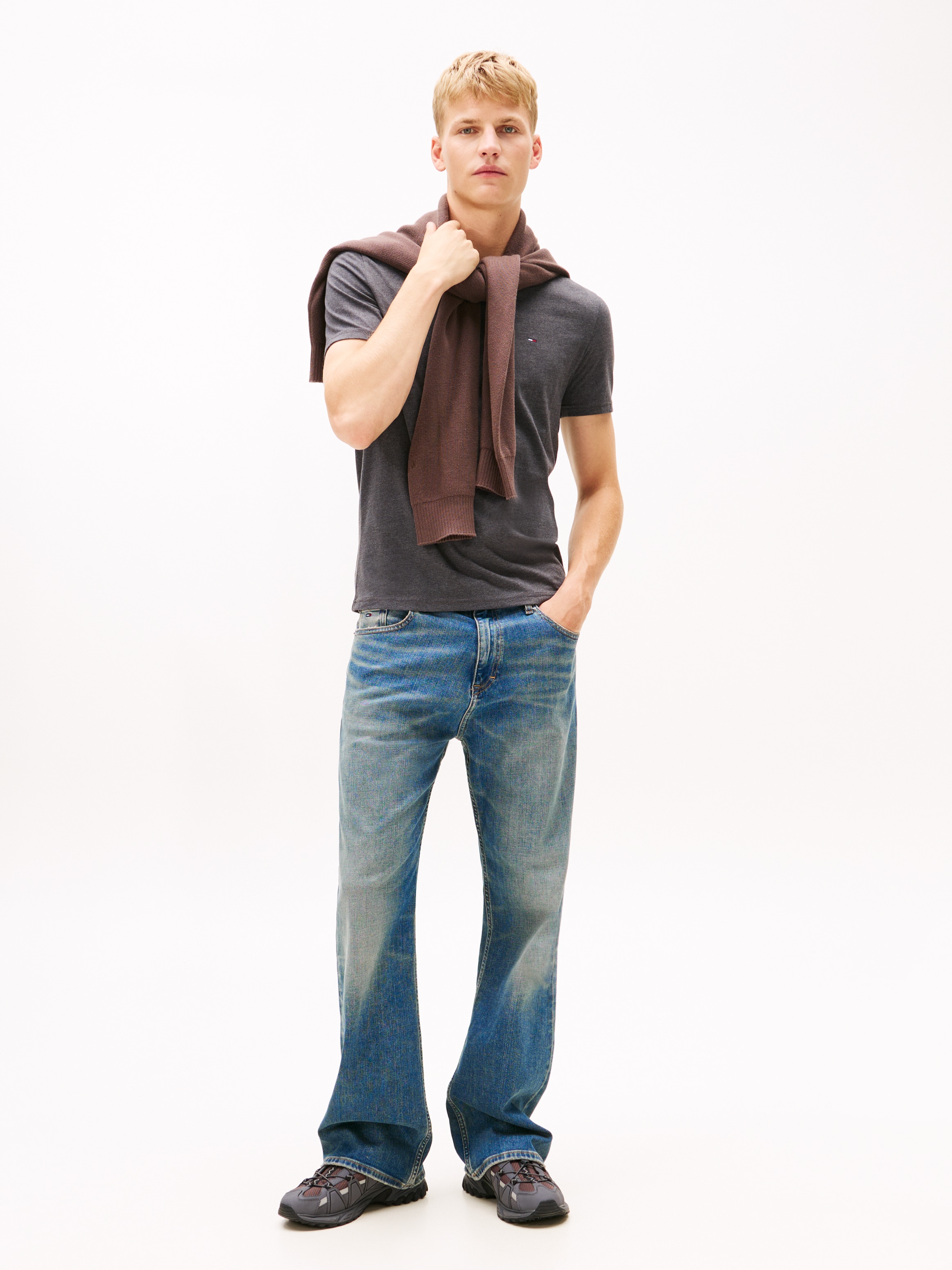 Tommy Jeans T-shirt »TJM XSLIM JASPE HTR TEE EXT« Mit Rundhalsausschnitt